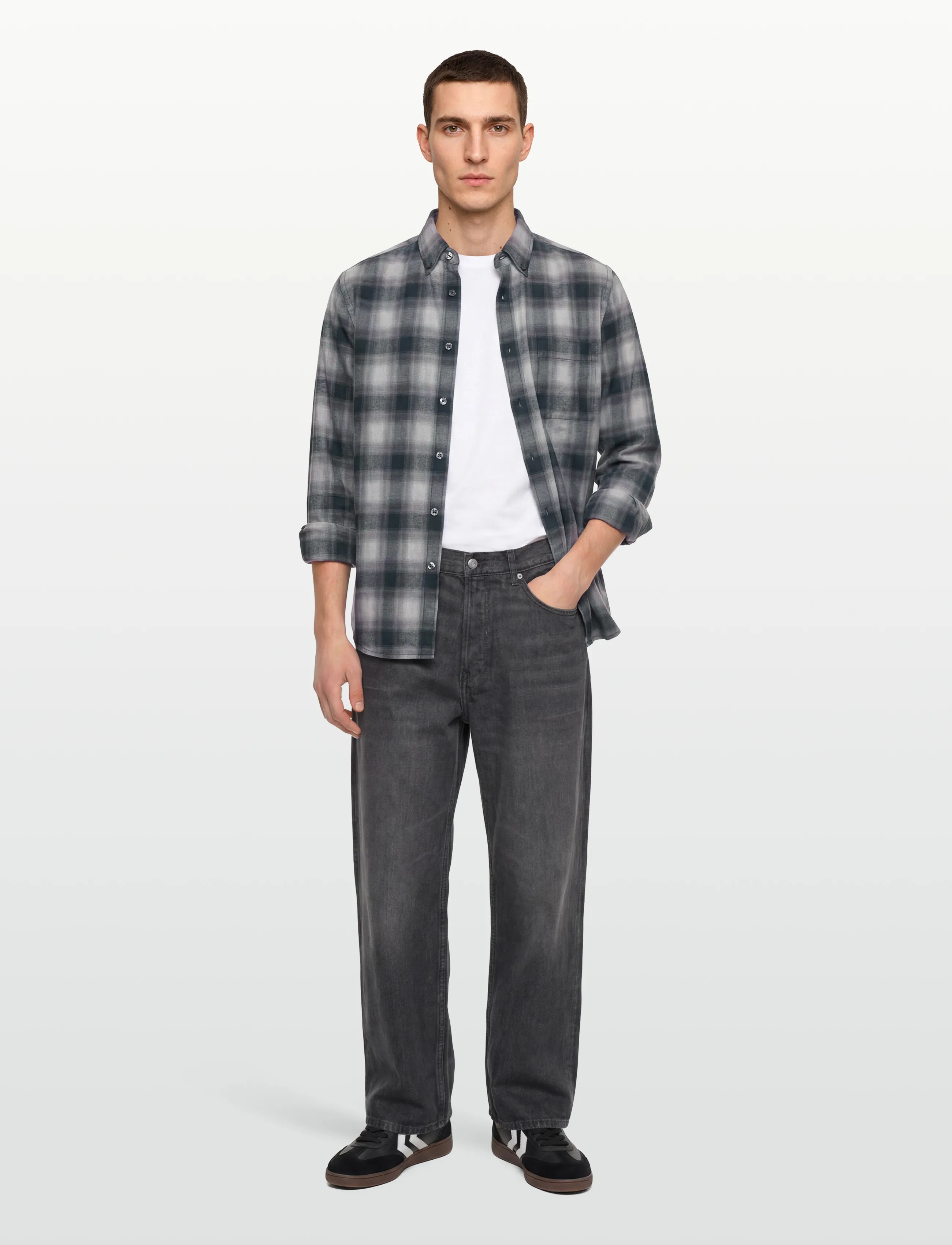 BOSS Rickert_M, XL, Grey, Skjorter > Afslappet Shirts, Herre
