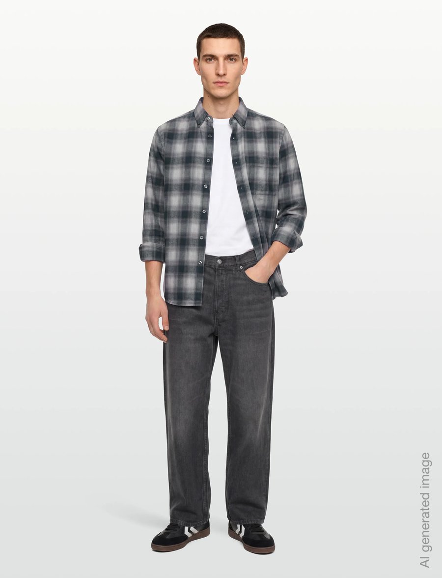 BOSS - Rickert_M - koszule w kratkę - open grey - 0