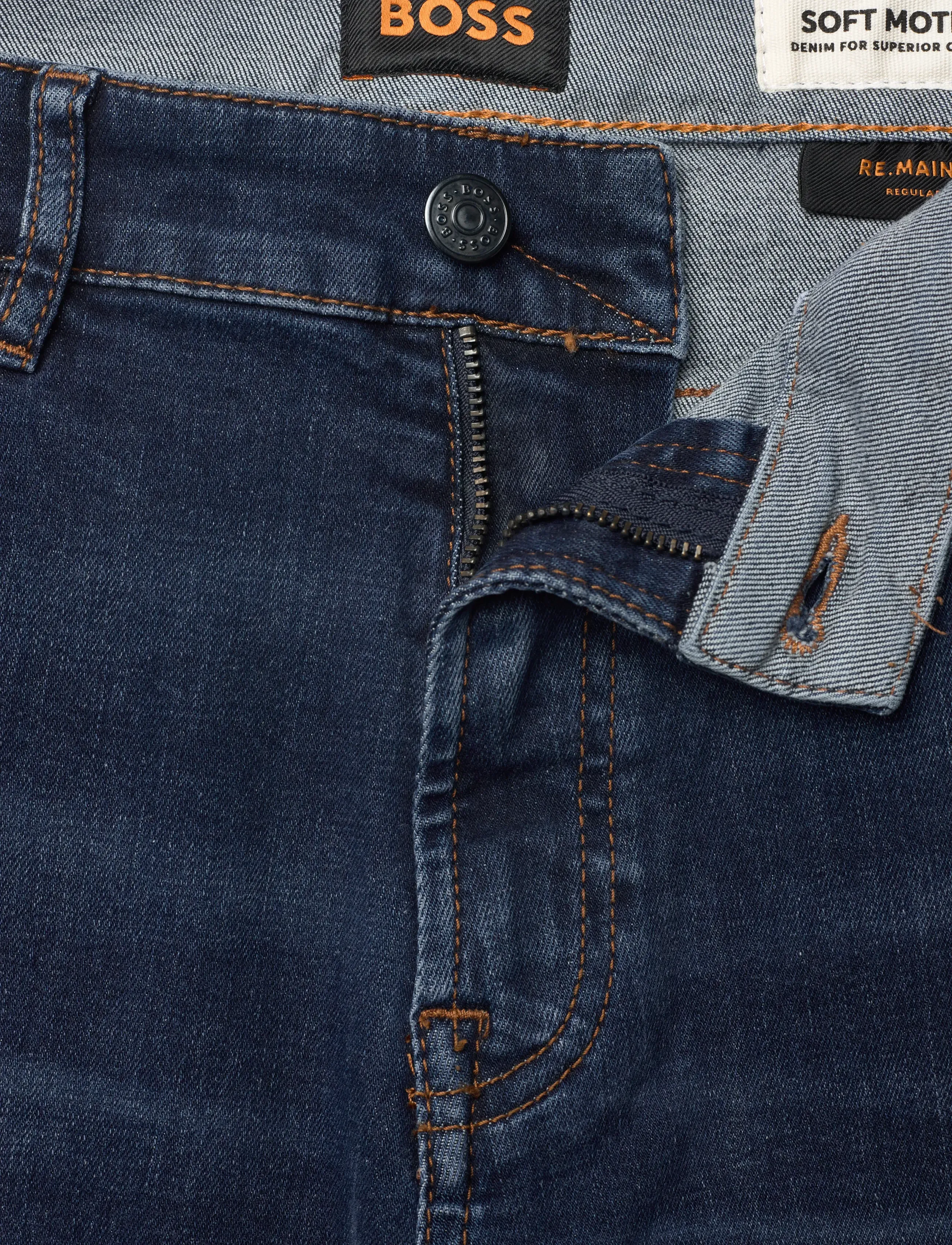 BOSS - RE.MAINE BO - tavalised teksad - dark blue - 3