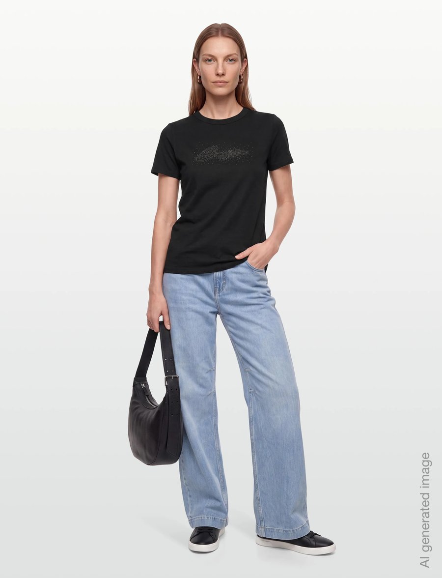 BOSS - C_Elogo_print19 - t-shirts - black - 0