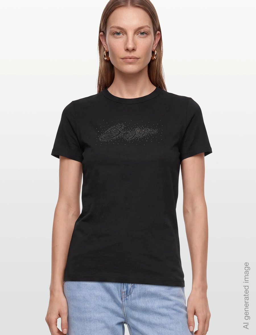 BOSS - C_Elogo_print19 - t-shirts - black - 3