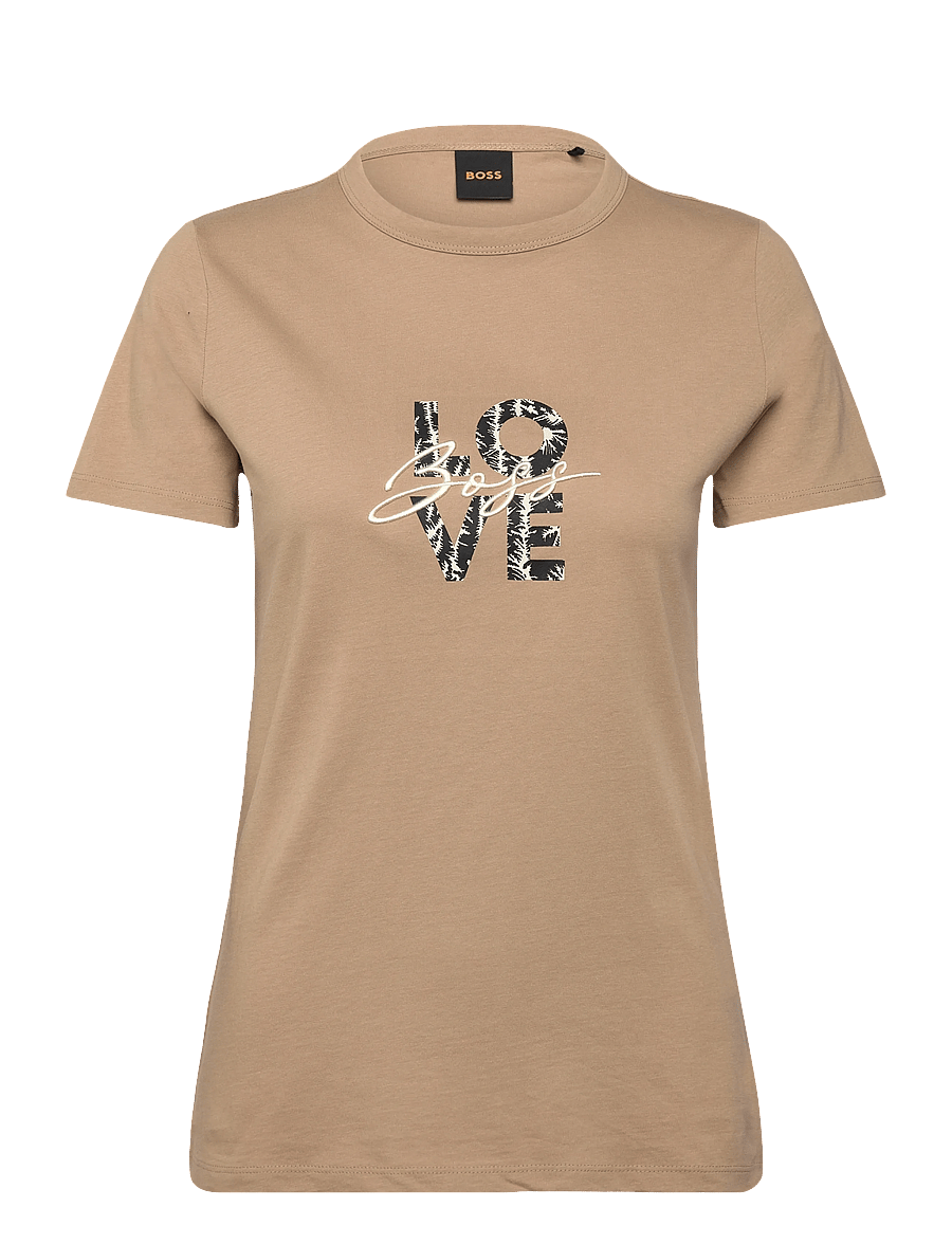 BOSS - C_Elogo_print19 - t-shirts - rust/copper - 0