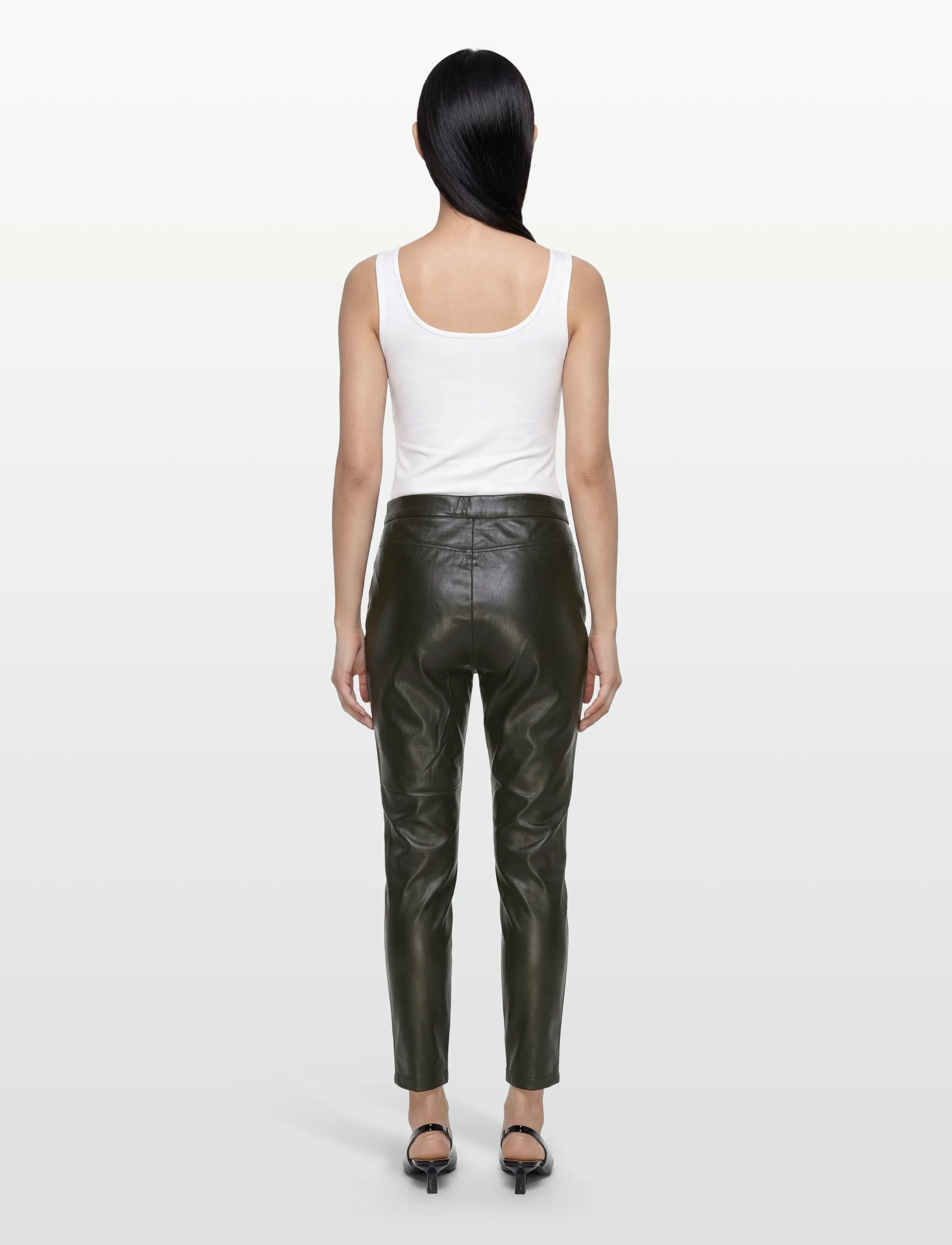 Boss Slim-fit leggings in faux leather dam – bild 7
