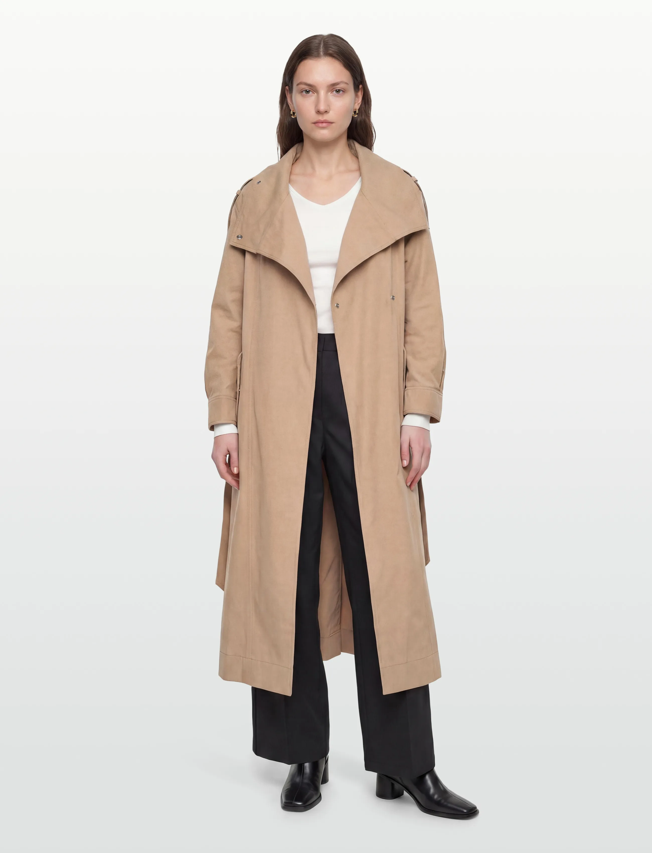 BOSS C_Clarina, 46, Beige, Frakker > Trenchcoats, Dame