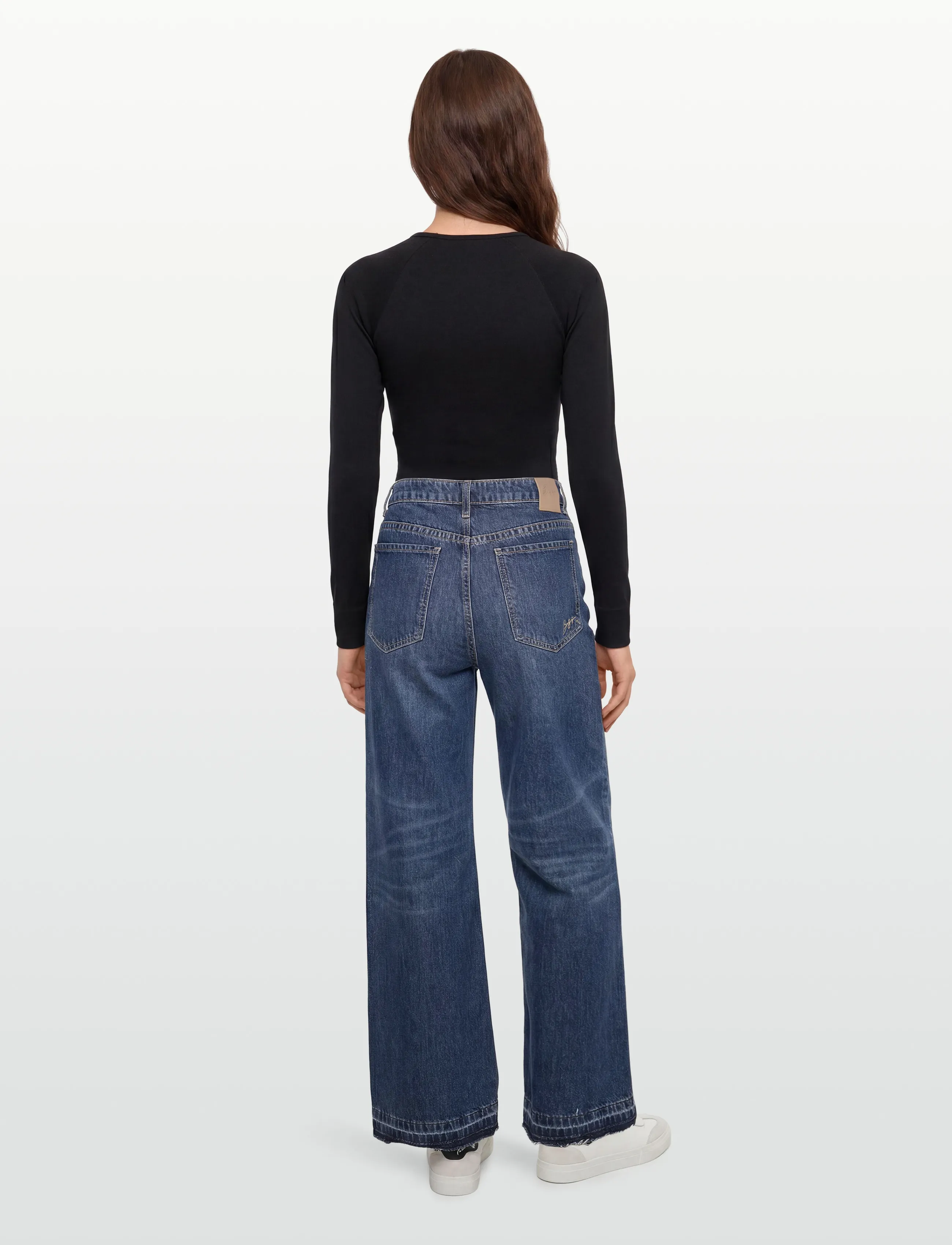 BOSS - C_SLOUCHY MR 1.0 - wide leg jeans - medium blue - 4