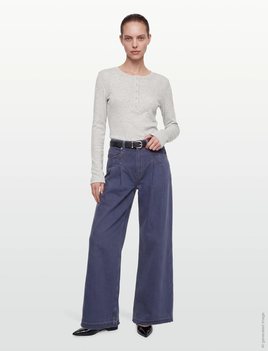 BOSS - C_SLOUCHY 2PL MR - víðar gallabuxur - medium grey - 0