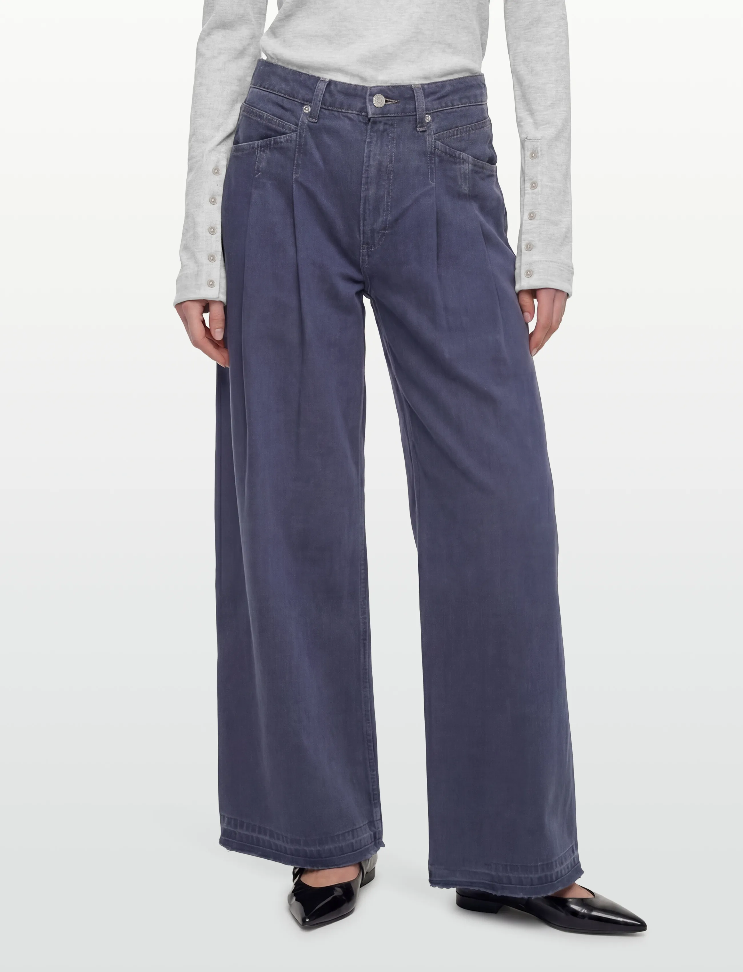 BOSS - C_SLOUCHY 2PL MR - hosen mit weitem bein - medium grey - 3