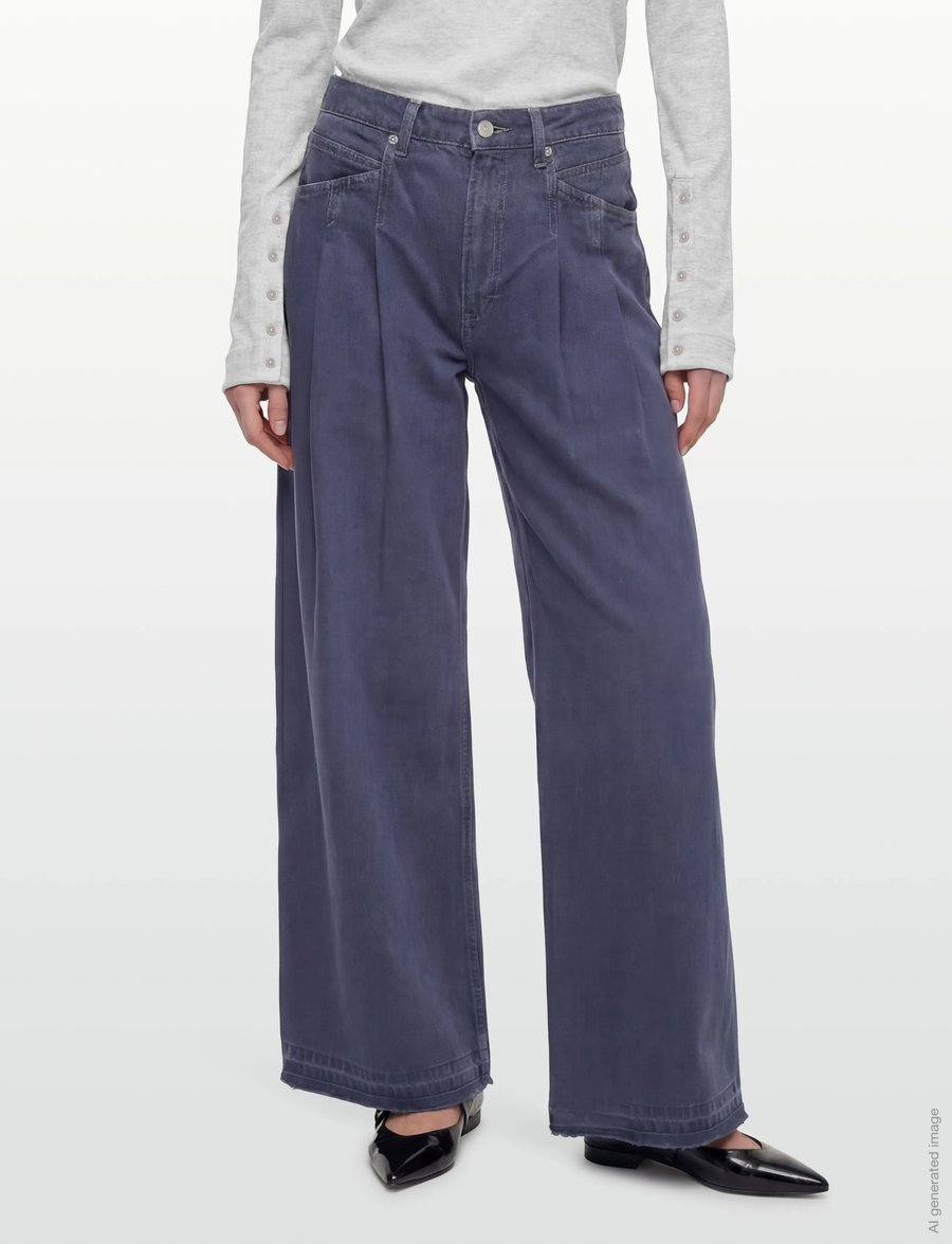 BOSS - C_SLOUCHY 2PL MR - víðar gallabuxur - medium grey - 3