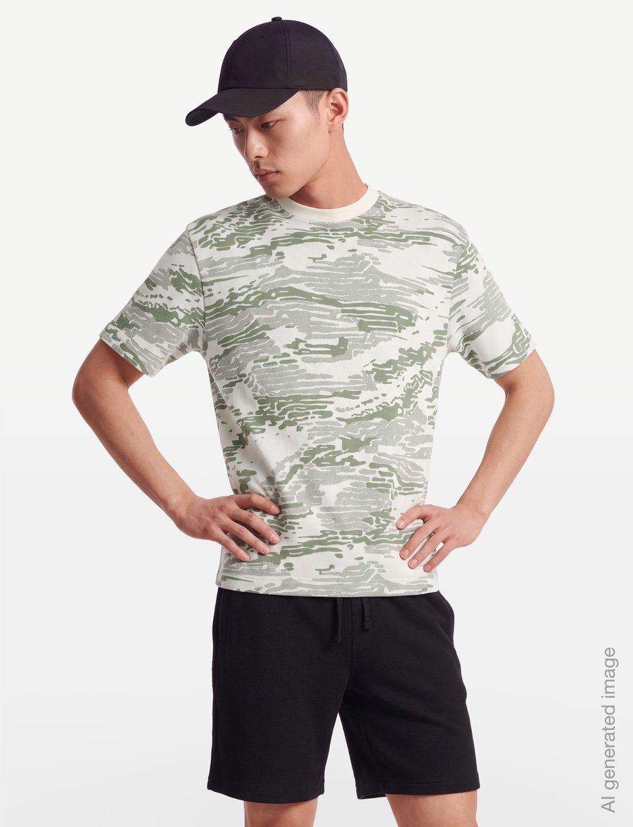 BOSS - Te_wildnature - short-sleeved t-shirts - natural - 3