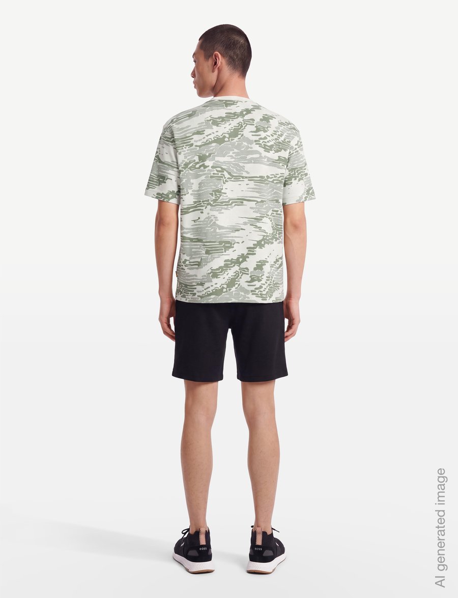 BOSS - Te_wildnature - short-sleeved t-shirts - natural - 4