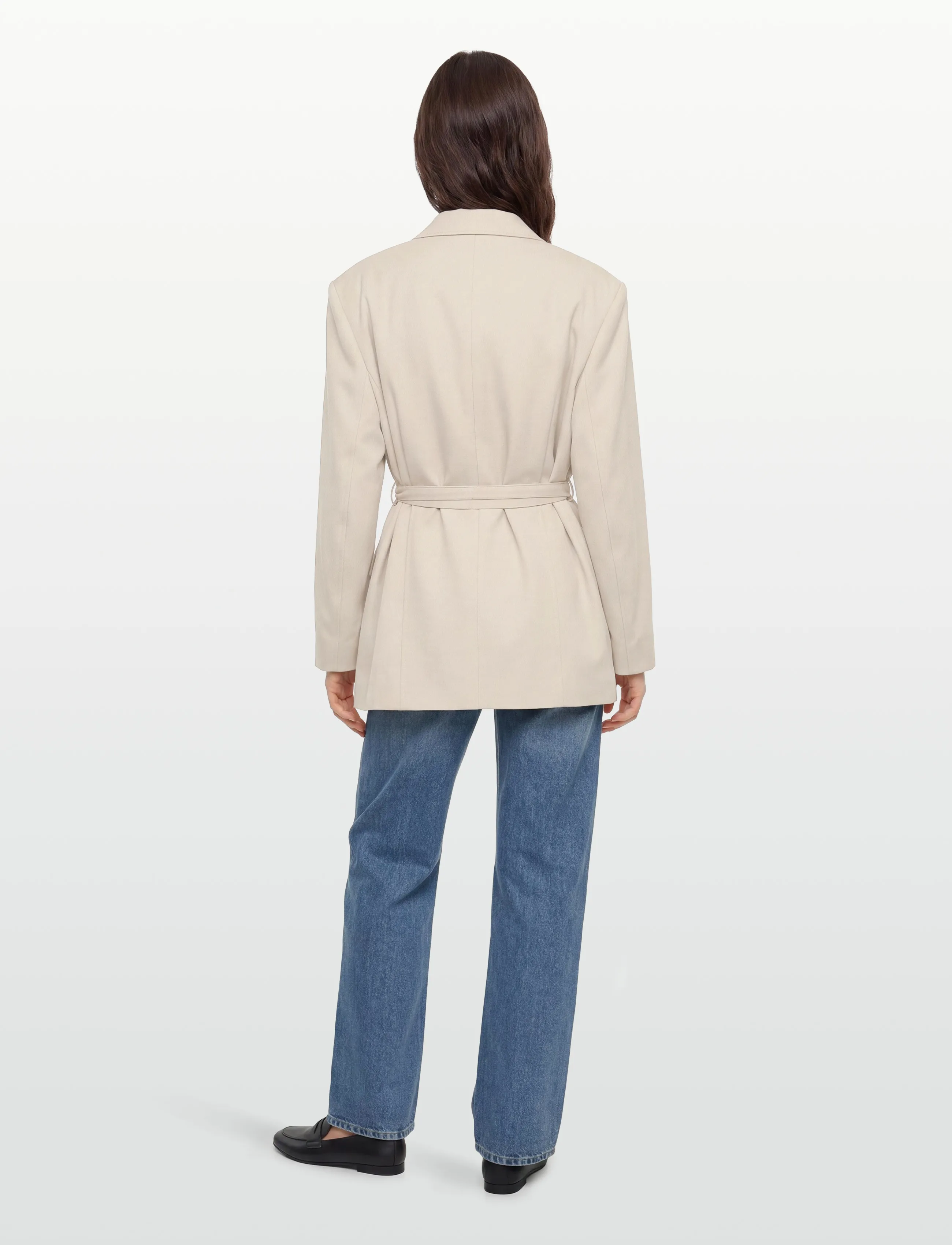 BOSS - C_Jalara - blazer mit gürtel - open beige - 4