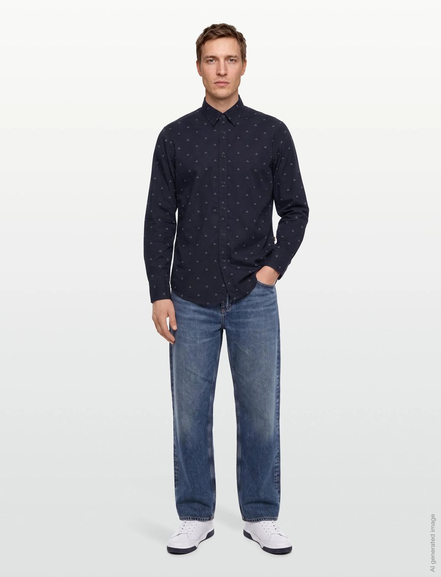 BOSS - Relegant_6_M - gestreifte hemden - dark blue - 0