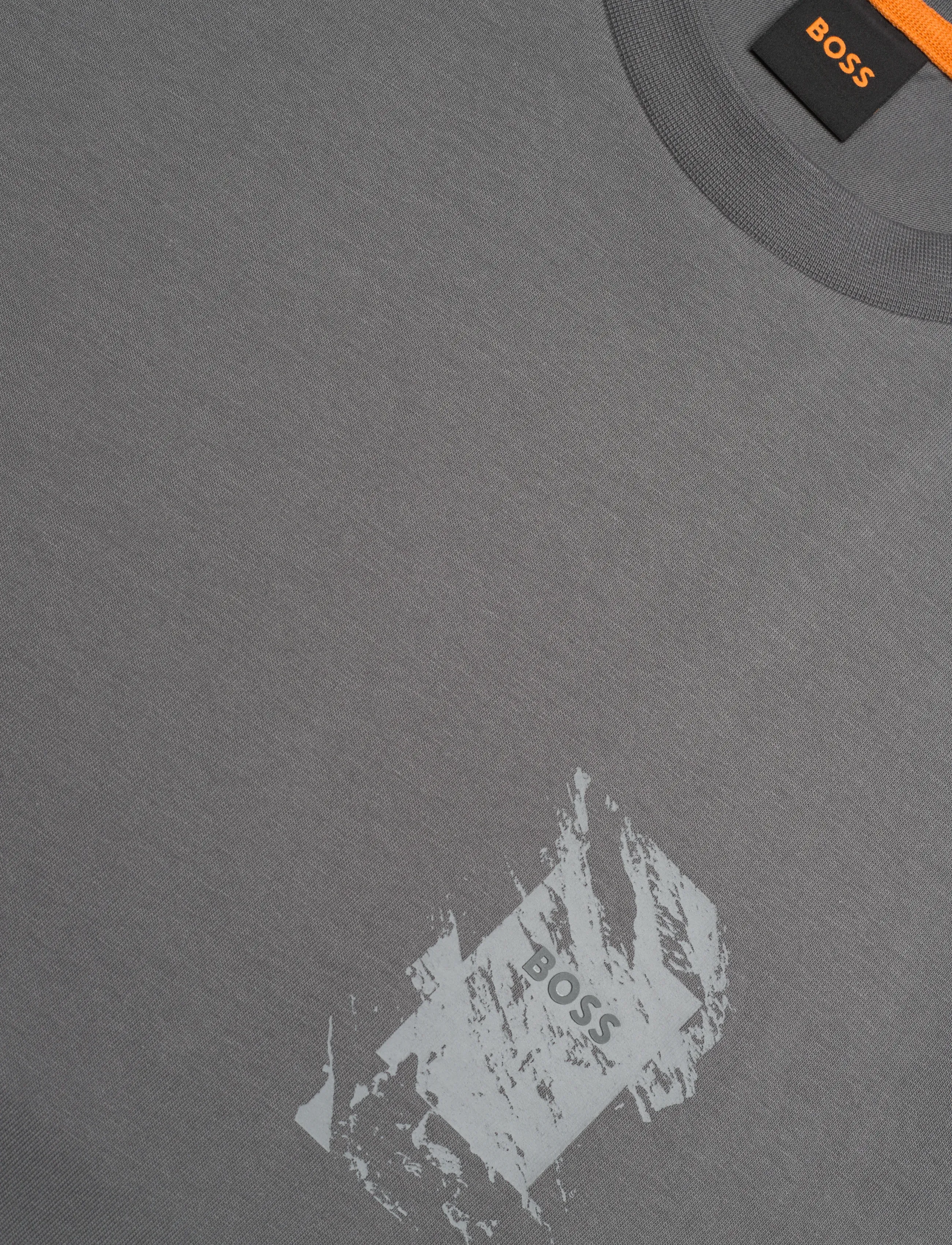 BOSS - Te_structure - kortärmade t-shirts - open grey - 2