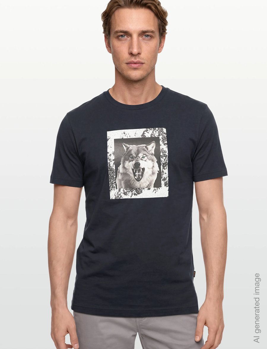 BOSS - Te_lupo - lühikeste varrukatega t-särgid - dark blue - 3
