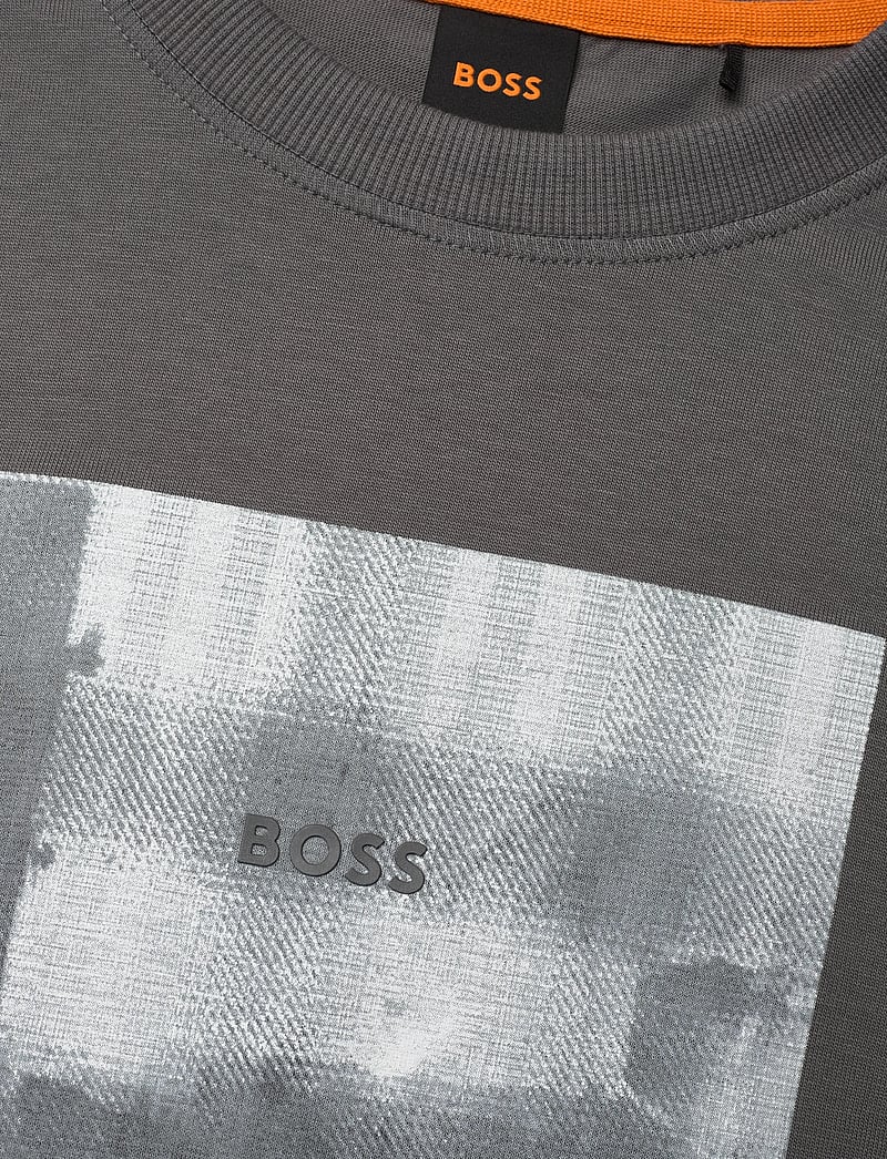 BOSS - Te_brokenice - short-sleeved t-shirts - open grey - 2