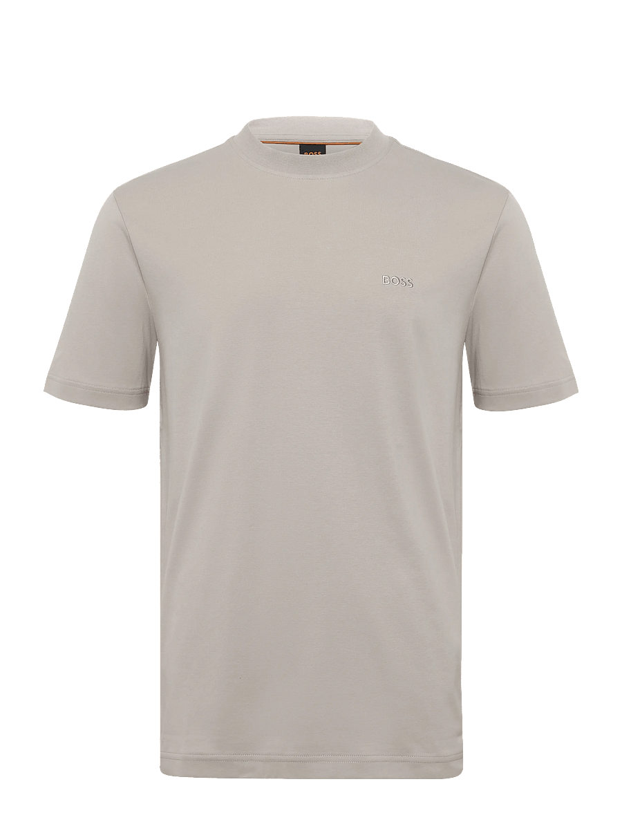 BOSS - Te_interlock - kortærmede t-shirts - open grey - 0
