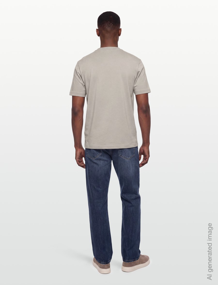 BOSS - Te_interlock - kurzärmelige t-shirts - open grey - 4