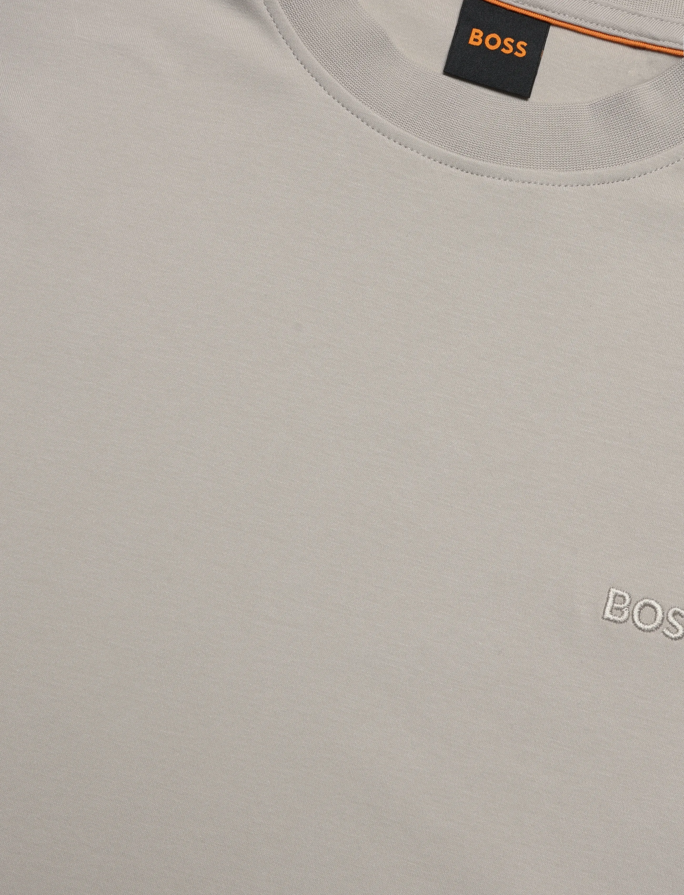 BOSS - Te_interlock - lühikeste varrukatega t-särgid - open grey - 2