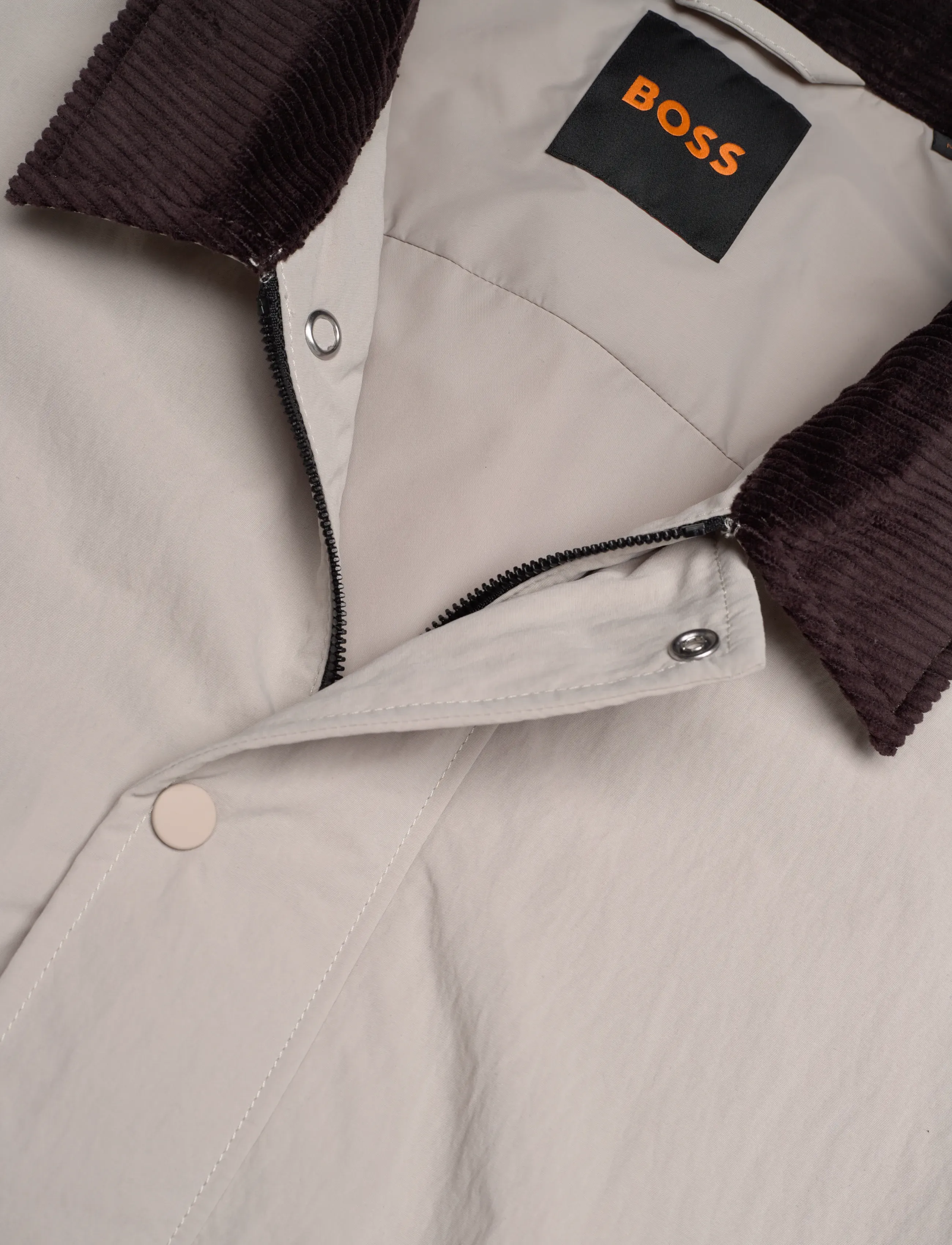 BOSS - Leldon-zip_M - untuvatakit - open grey - 5