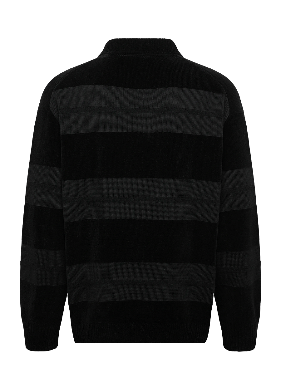 BOSS - Amburgh - langärmelige strick-polohemden - black - 1