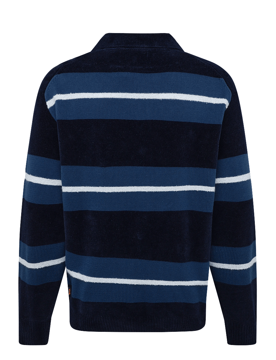 BOSS - Amburgh - langärmelige strick-polohemden - dark blue - 2