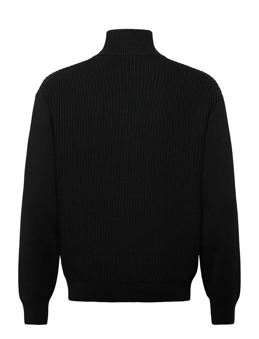 BOSS - Kratalo - pullover mit durchgehendem reißverschluss - black - 1