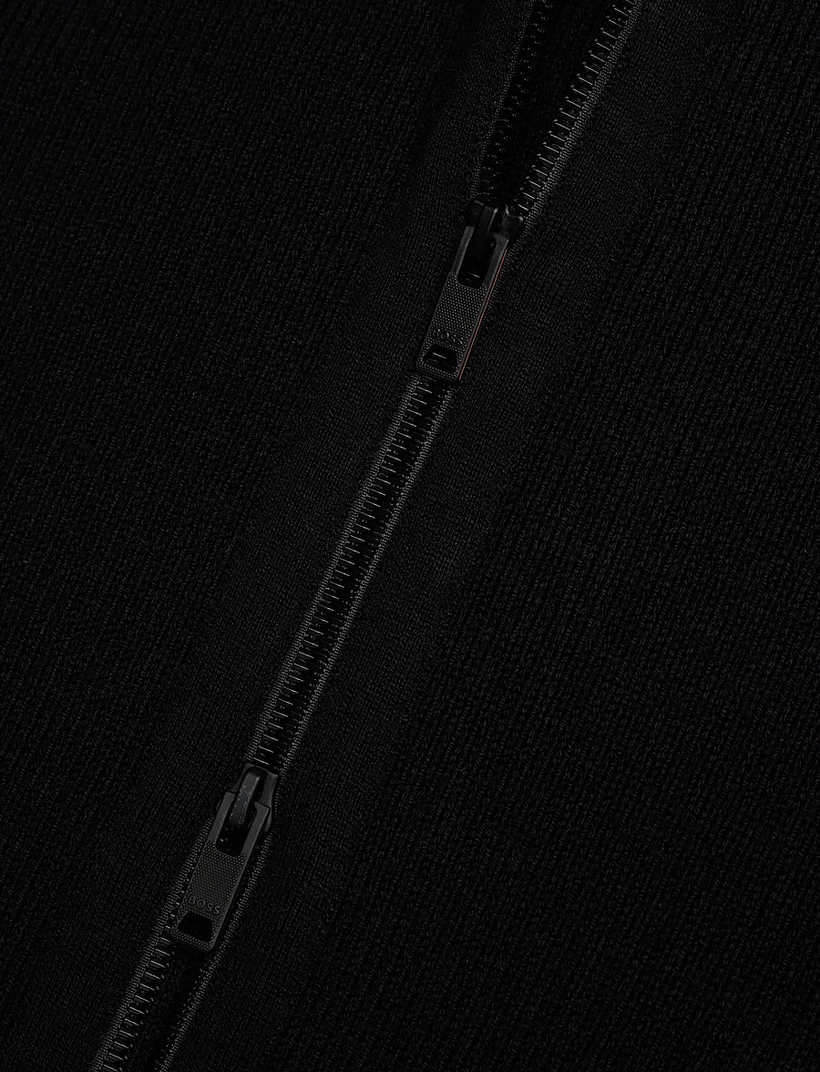 BOSS - Kratalo - pullover mit durchgehendem reißverschluss - black - 3