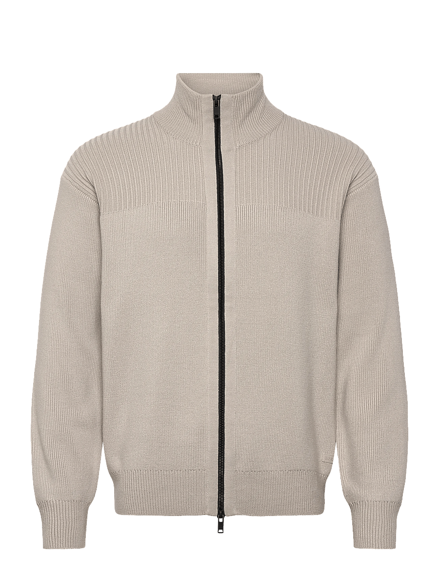 BOSS - Kratalo - džemperi ar rāvējslēdzēju - open grey - 1