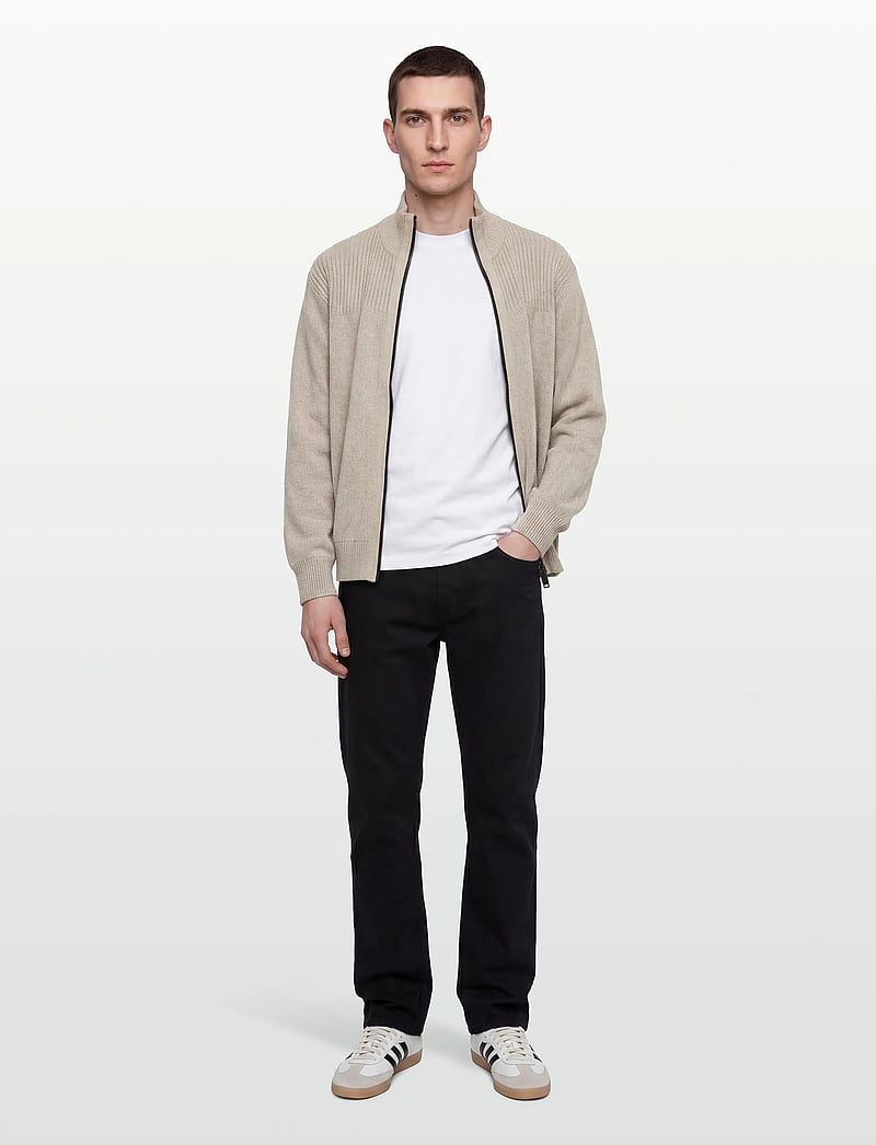 BOSS - Kratalo - fullzip strik - open grey - 0