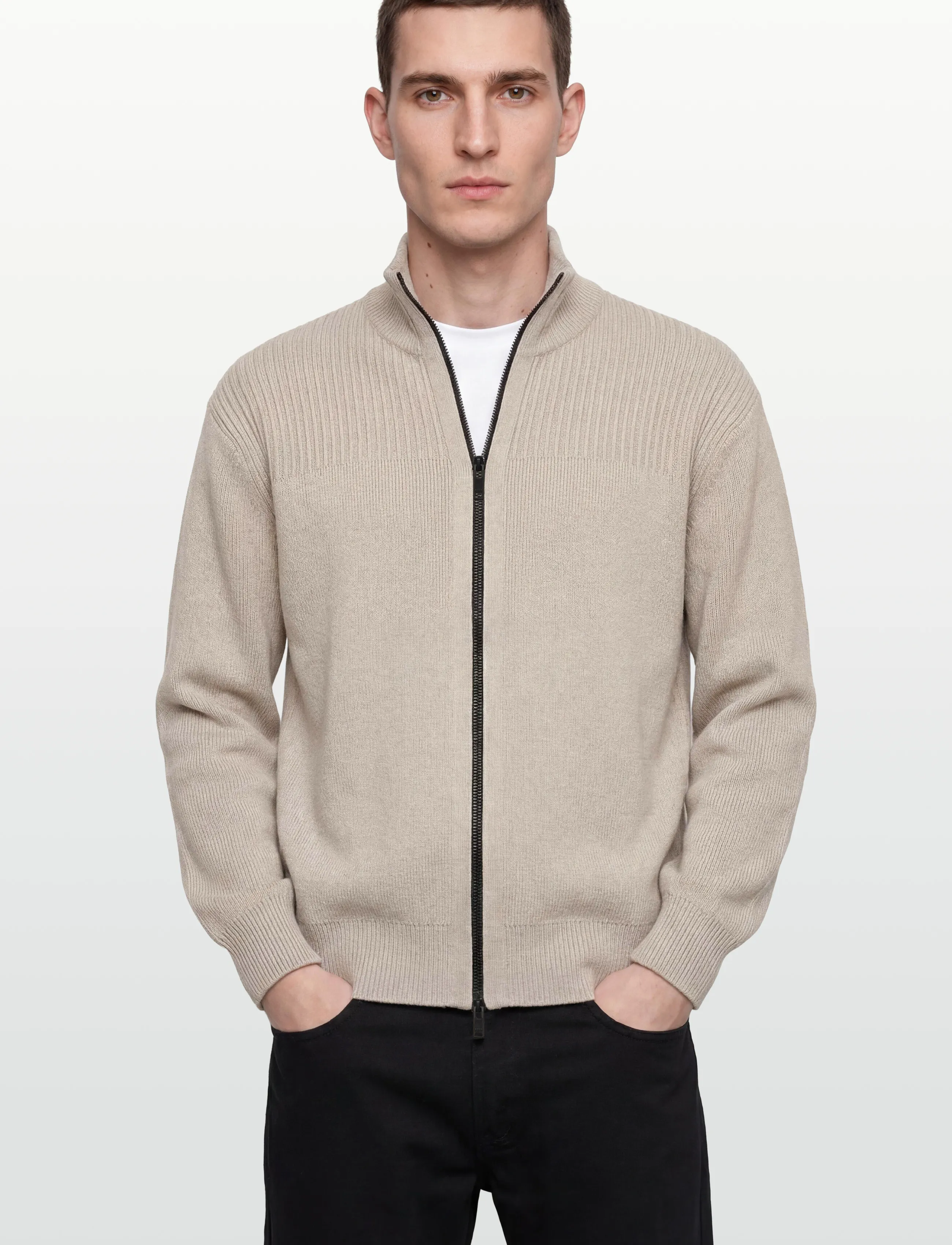 BOSS - Kratalo - džemperi ar rāvējslēdzēju - open grey - 3