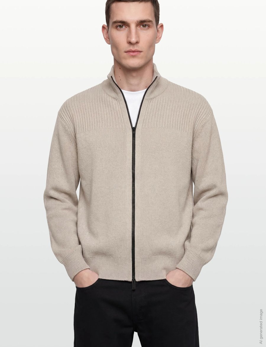 BOSS - Kratalo - džemperi ar rāvējslēdzēju - open grey - 3