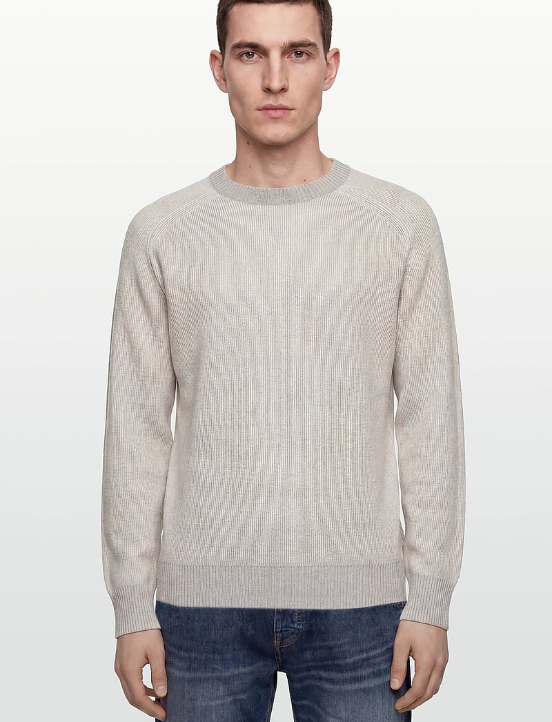 BOSS - Akajer - rundhals - open grey - 5