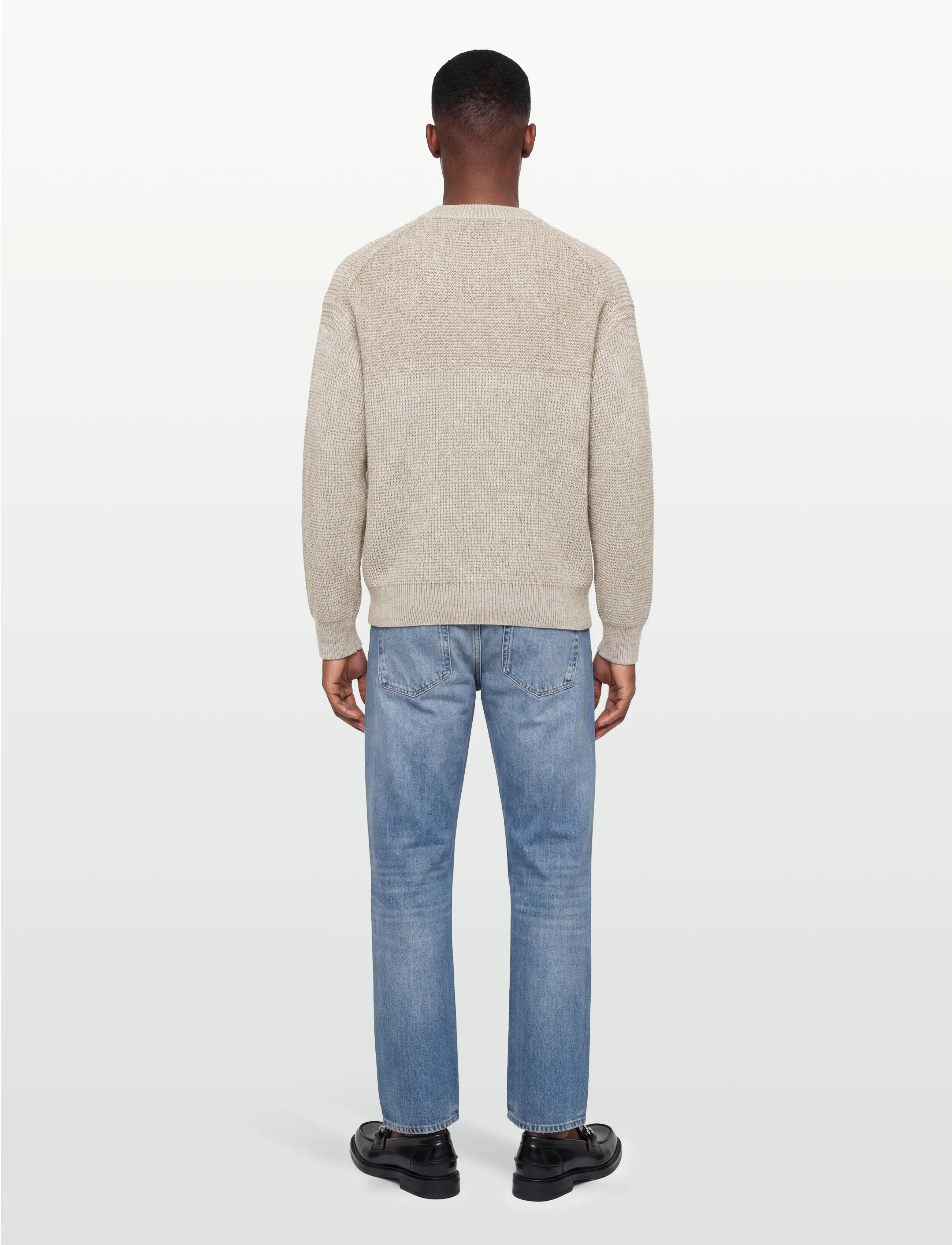BOSS - Kartney - strik med rund hals - open grey - 4