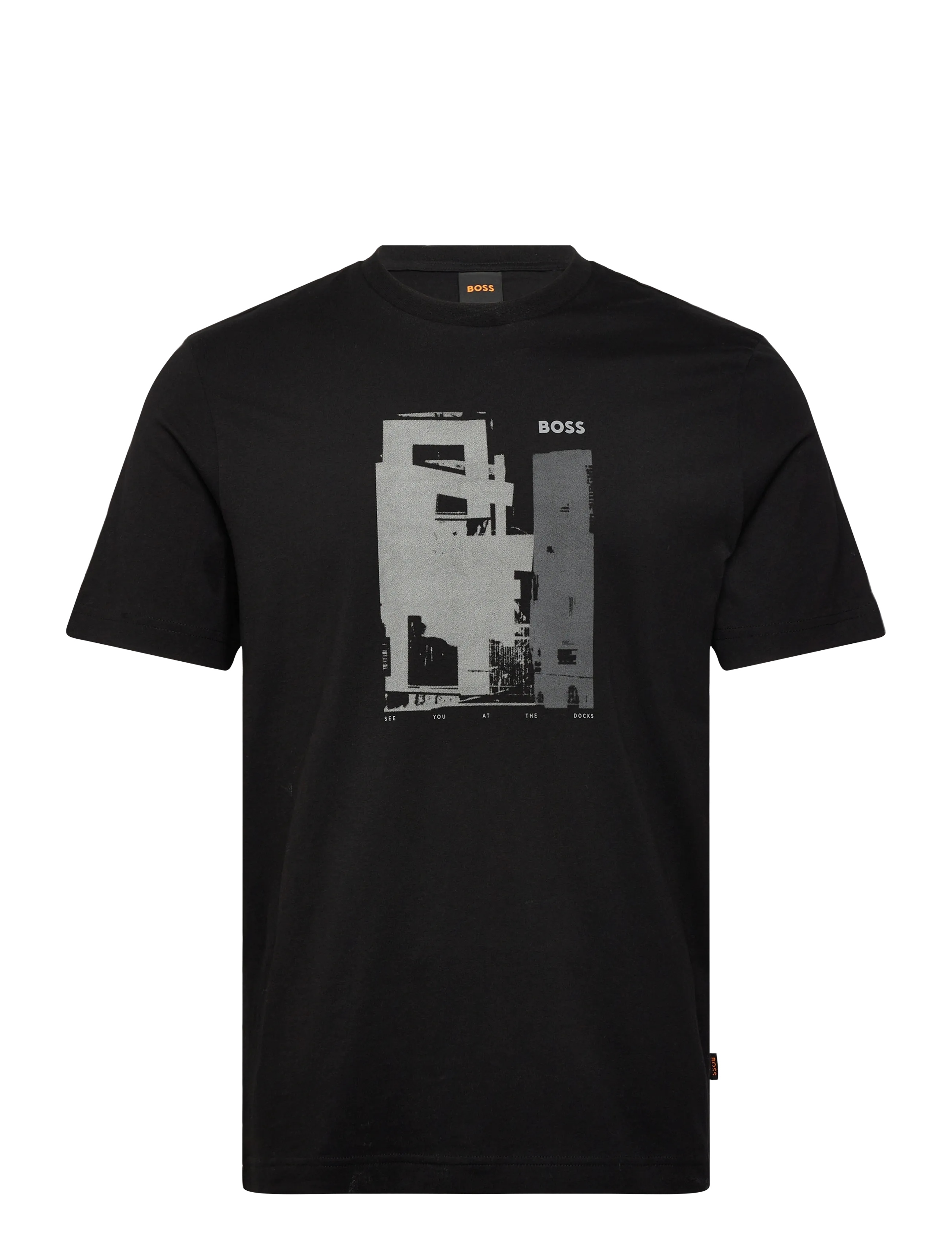 BOSS Te_Imprint - T-Shirts - BLACK / black