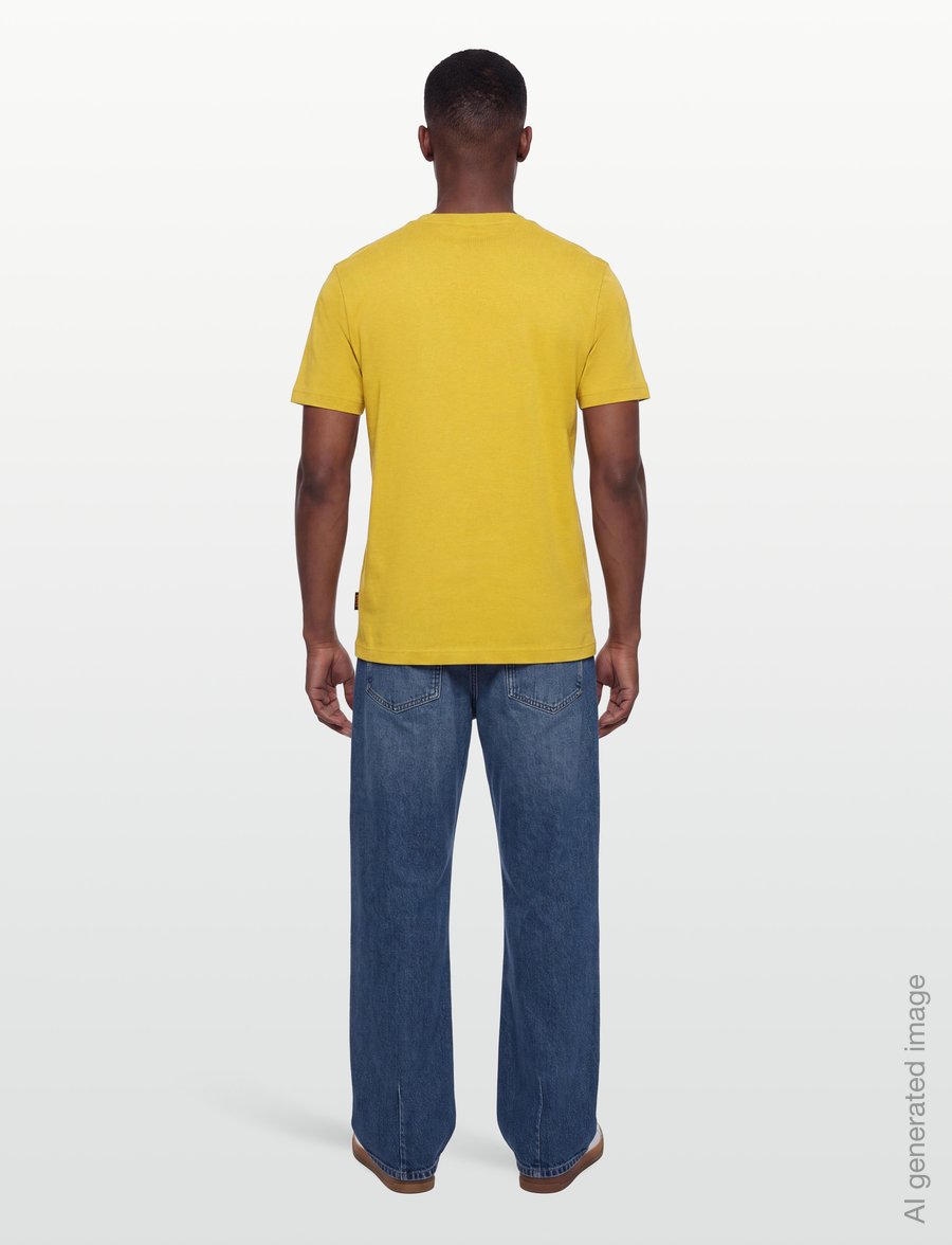 BOSS - Te_Plain - kurzärmelige t-shirts - medium yellow - 4