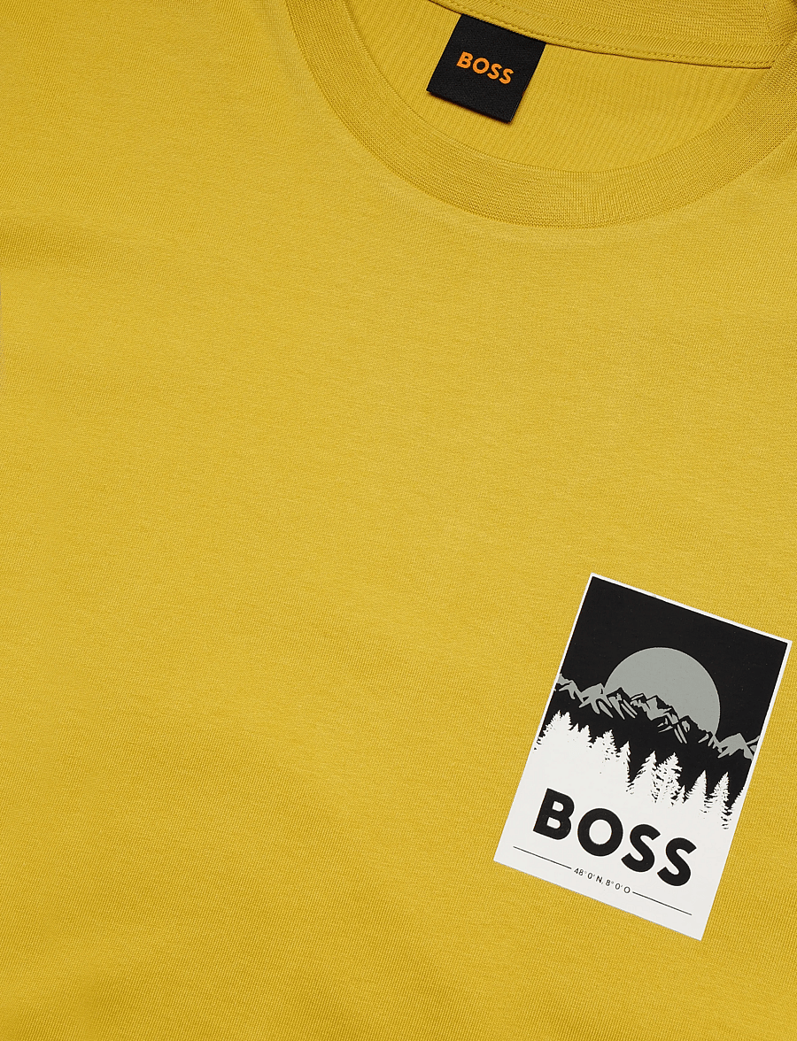 BOSS - Te_Plain - kurzärmelige t-shirts - medium yellow - 5