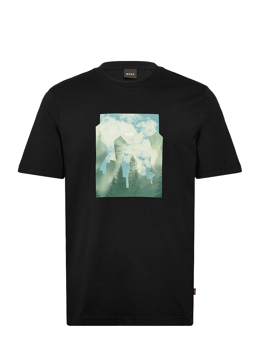 BOSS - Te_Cover - kortærmede t-shirts - black - 1