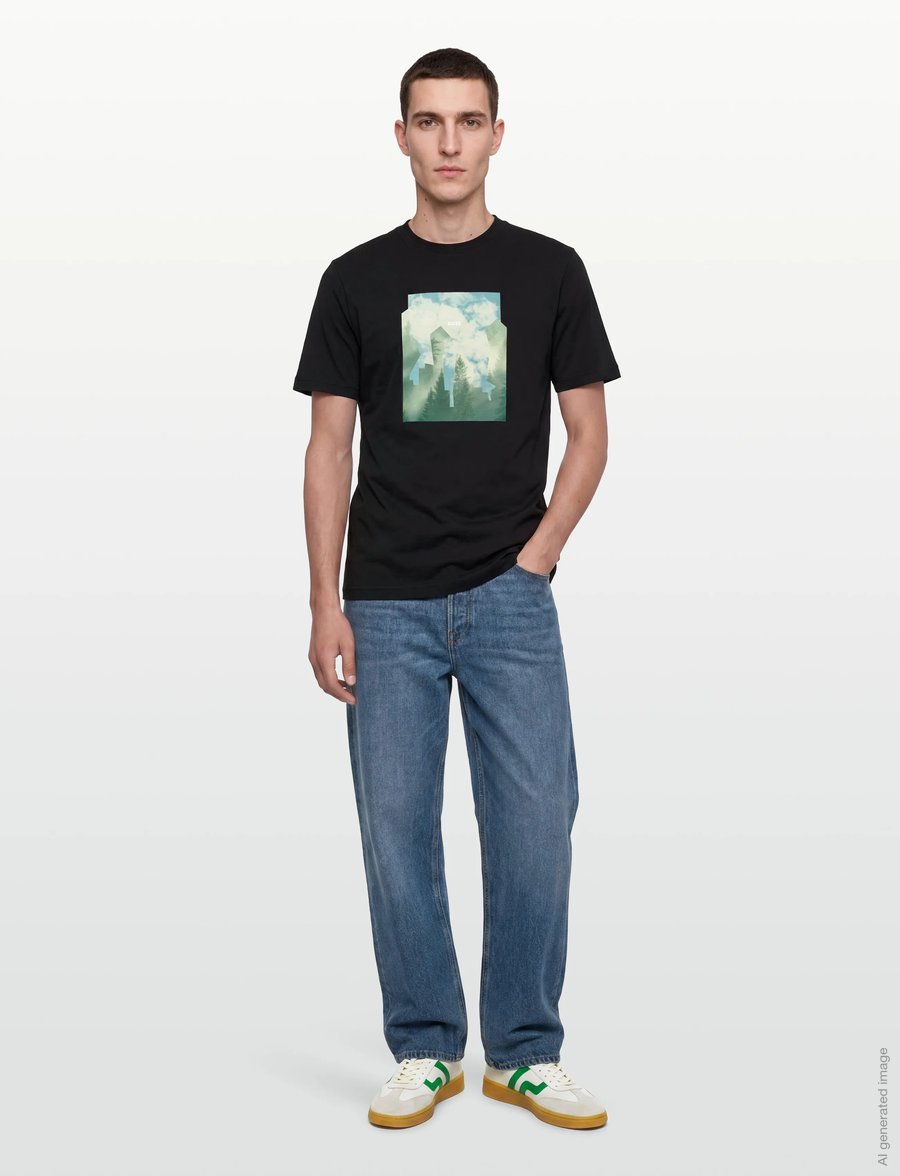 BOSS - Te_Cover - kortærmede t-shirts - black - 0