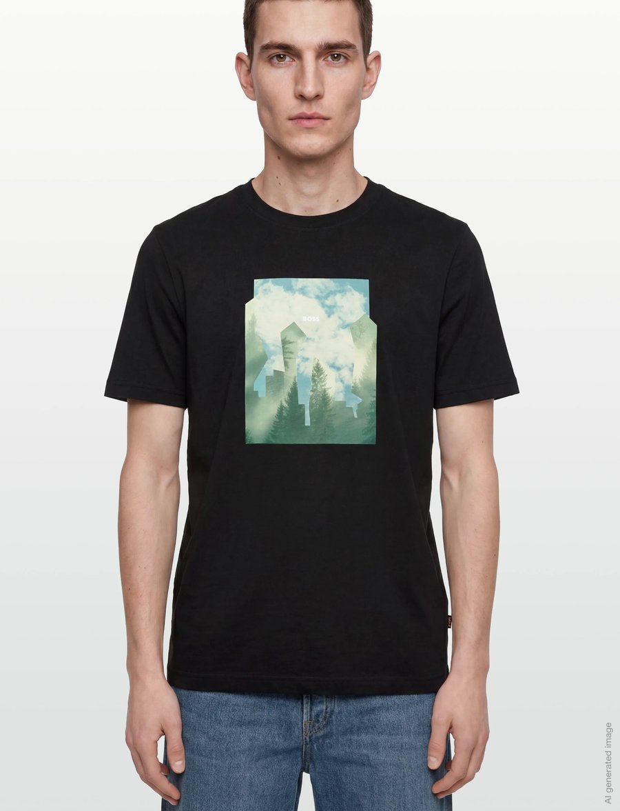 BOSS - Te_Cover - kortærmede t-shirts - black - 3