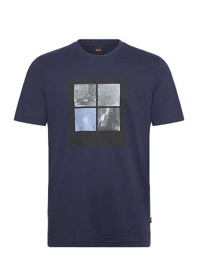 BOSS Te_Cover - Short-sleeved t-shirts - OPEN BLUE / navy