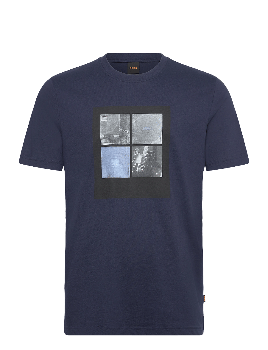 BOSS - Te_Cover - kortærmede t-shirts - open blue - 0