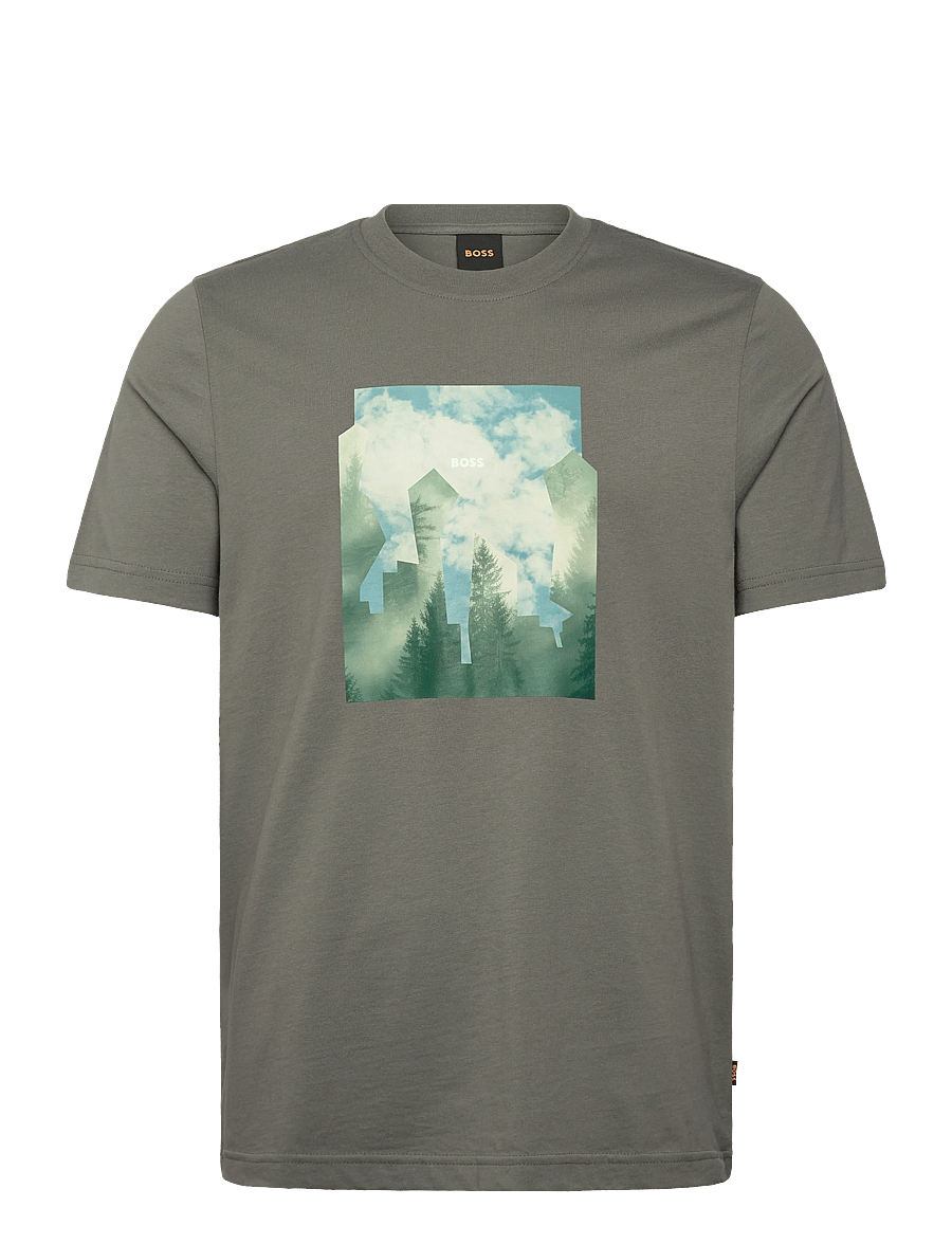 BOSS - Te_Cover - kortærmede t-shirts - open grey - 0