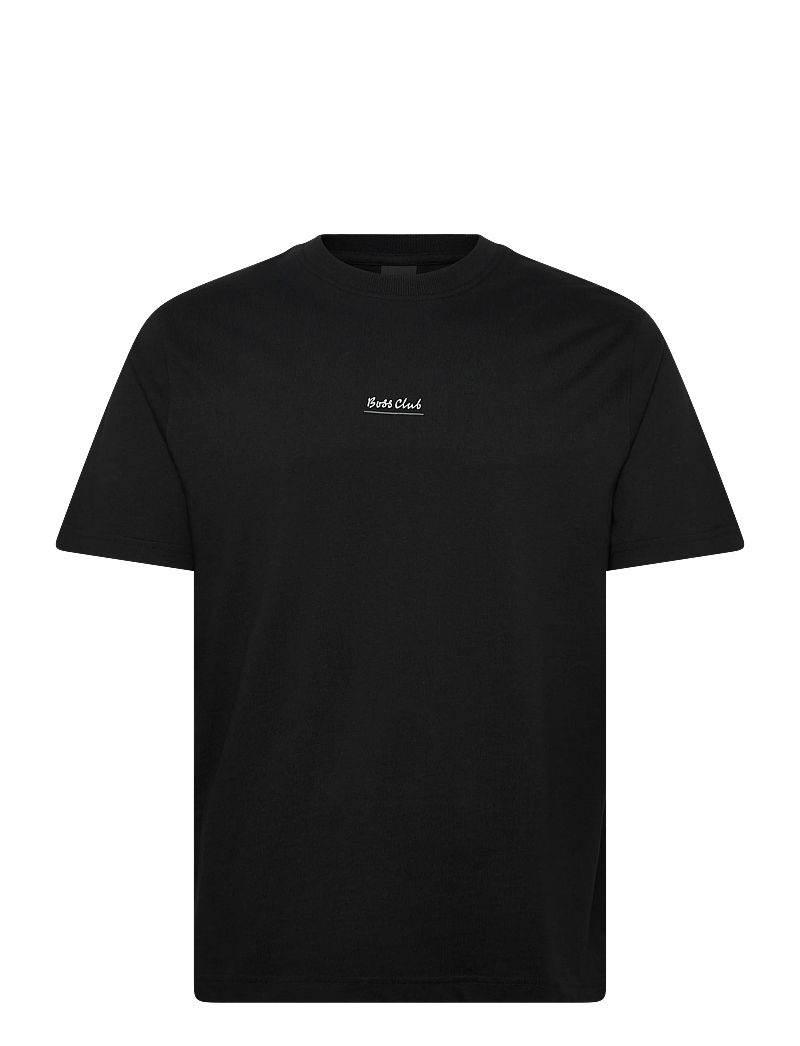 BOSS - Te_BossClub - short-sleeved t-shirts - black - 0