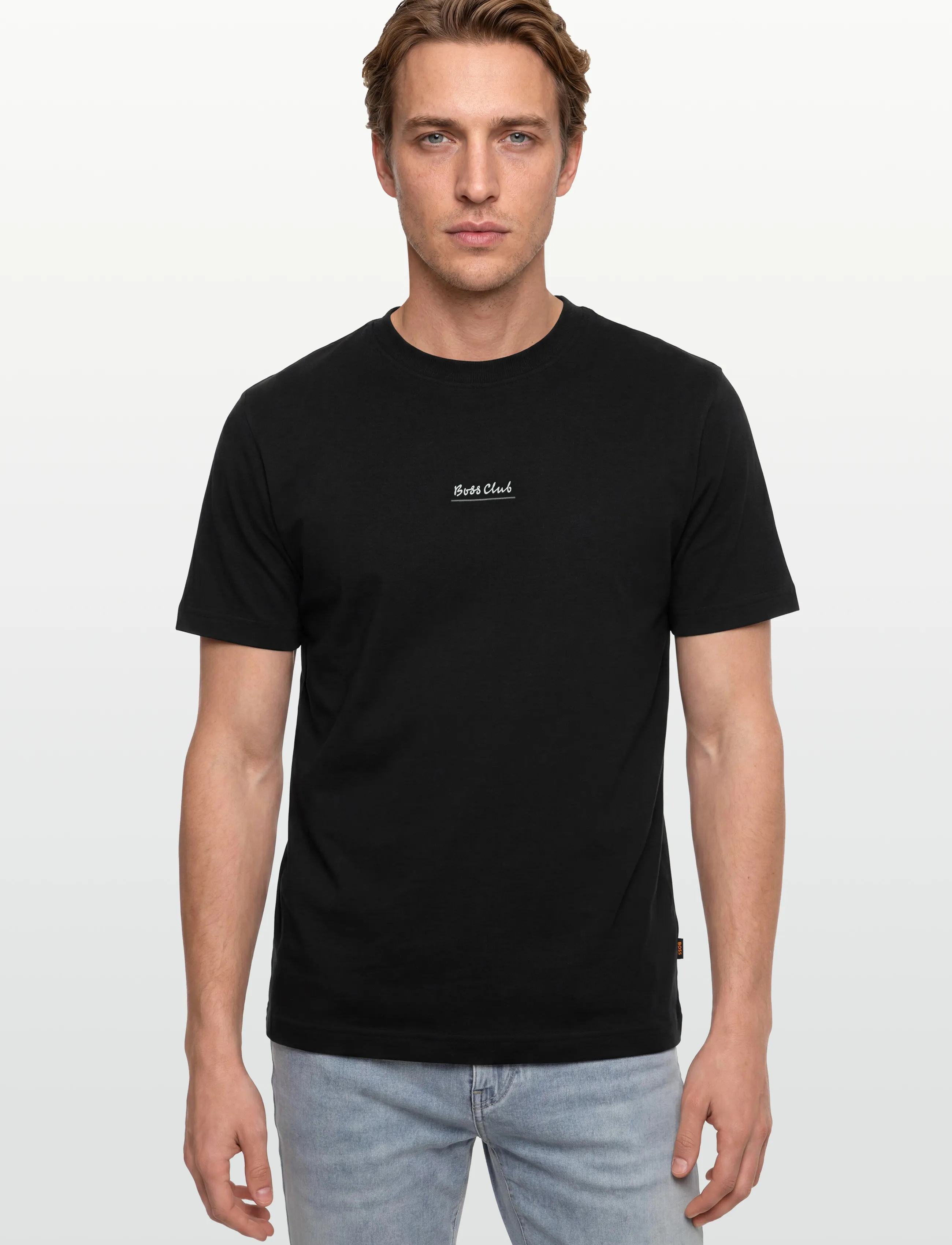 BOSS - Te_BossClub - short-sleeved t-shirts - black - 3