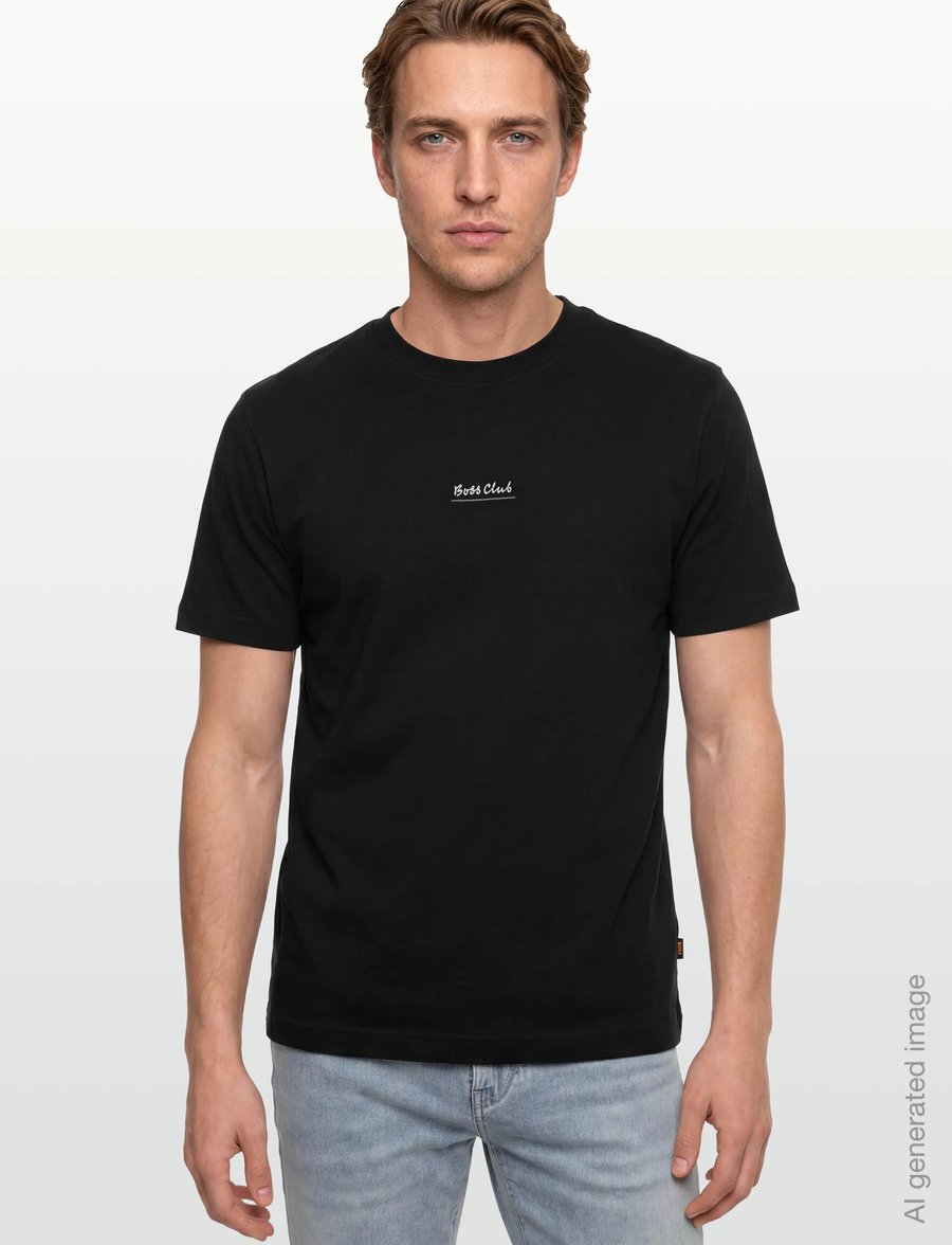 BOSS - Te_BossClub - kortærmede t-shirts - black - 3