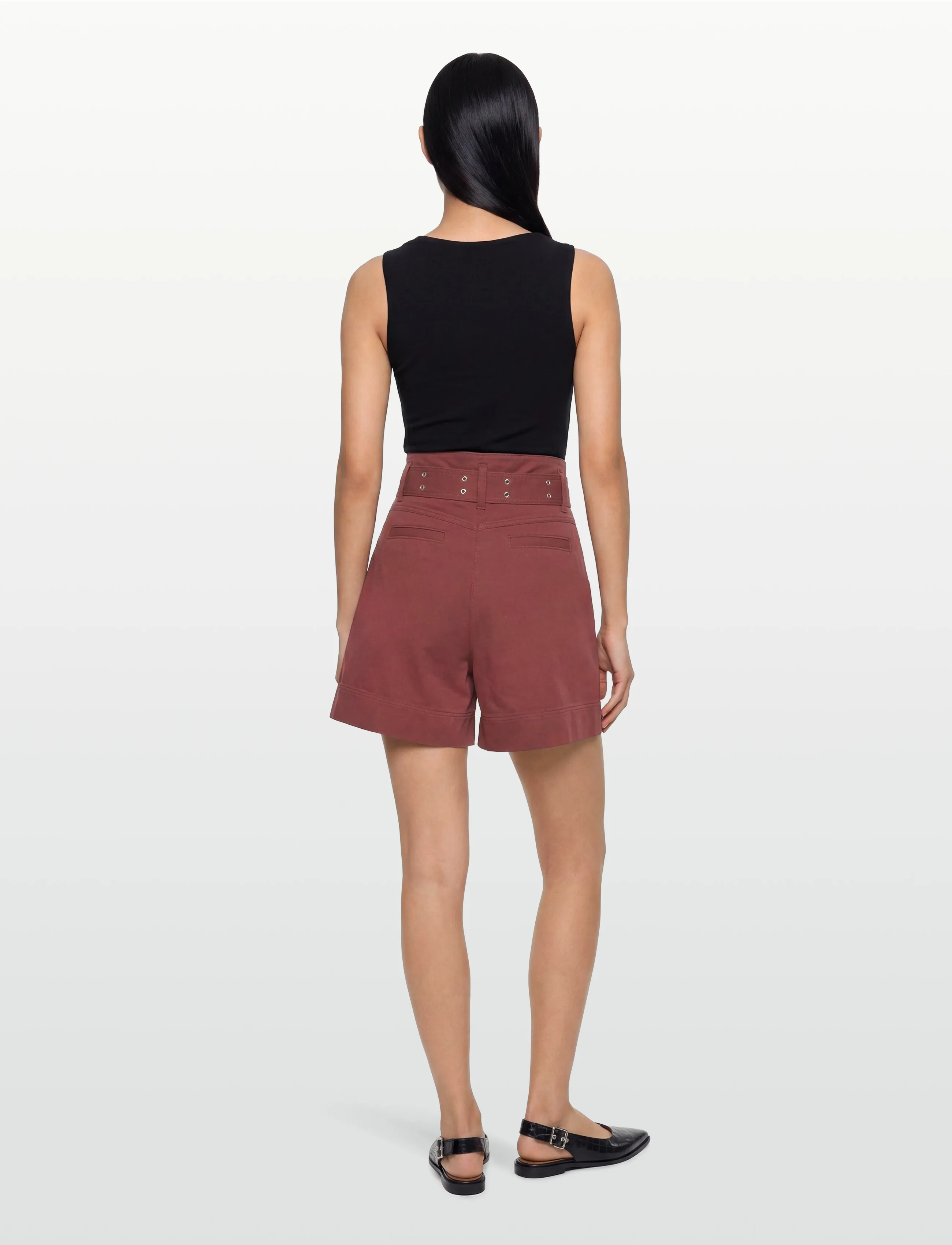 BOSS - C_Tulina-D - casual shorts - dark red - 4