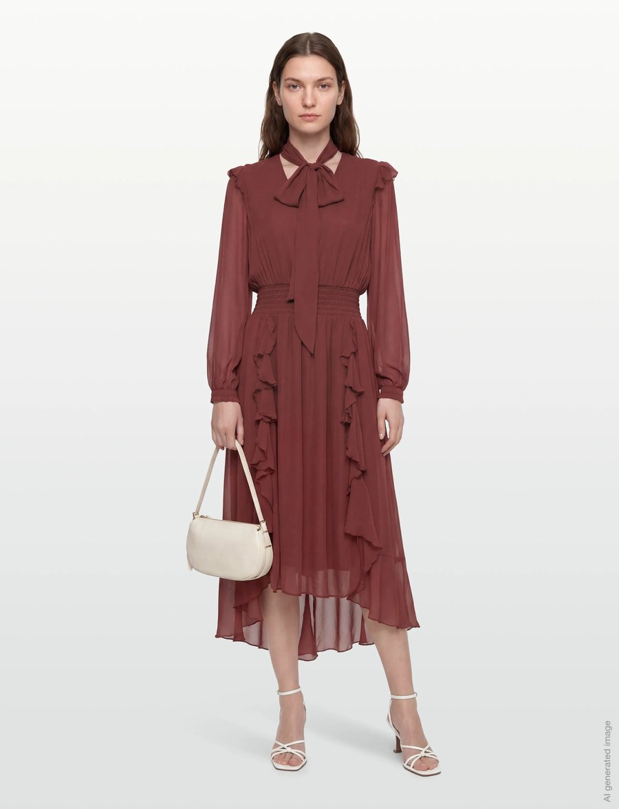 BOSS - C_Domingue - midikleider - dark red - 0