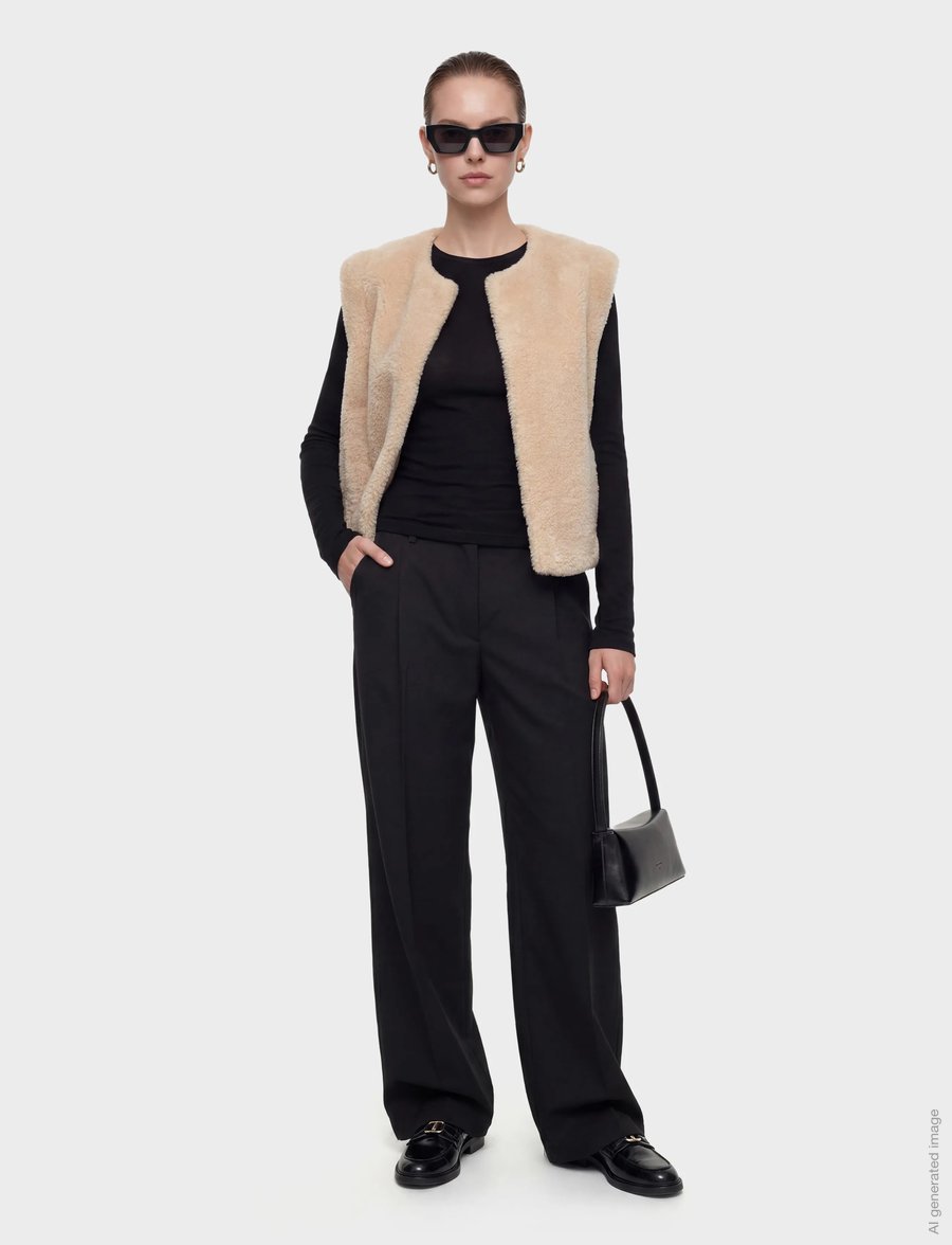 BOSS - C_Cosila - fleece- und teddy-westen - open beige - 0