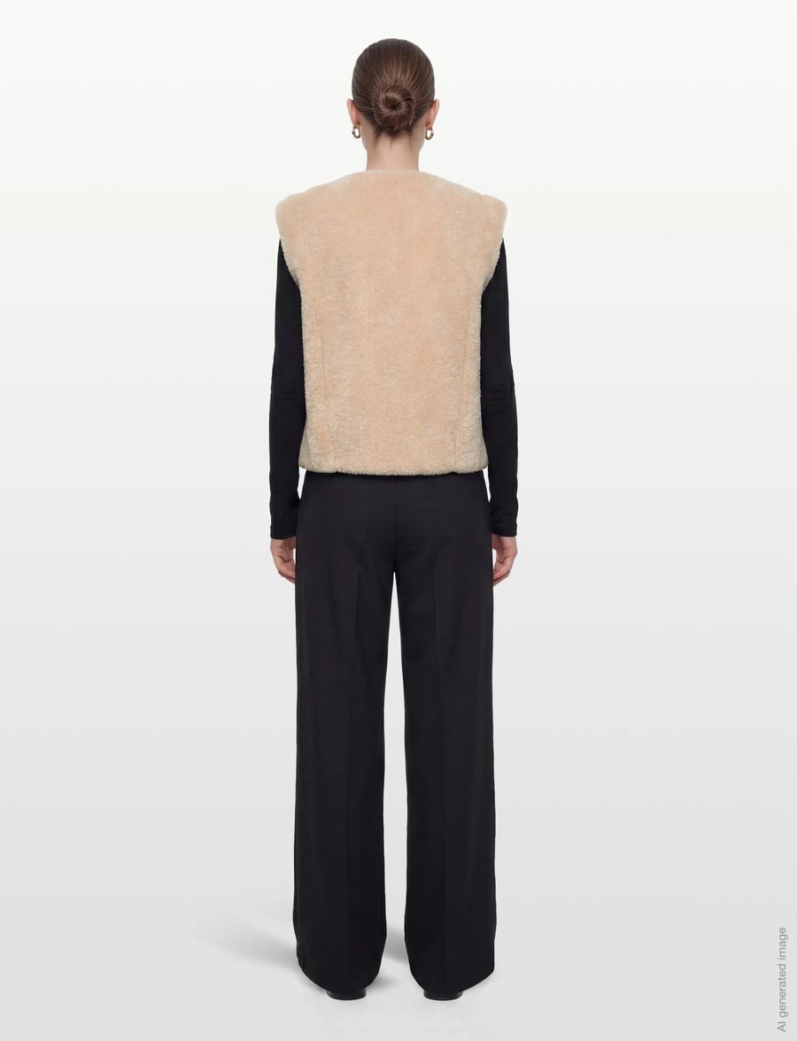 BOSS - C_Cosila - fleece- und teddy-westen - open beige - 4