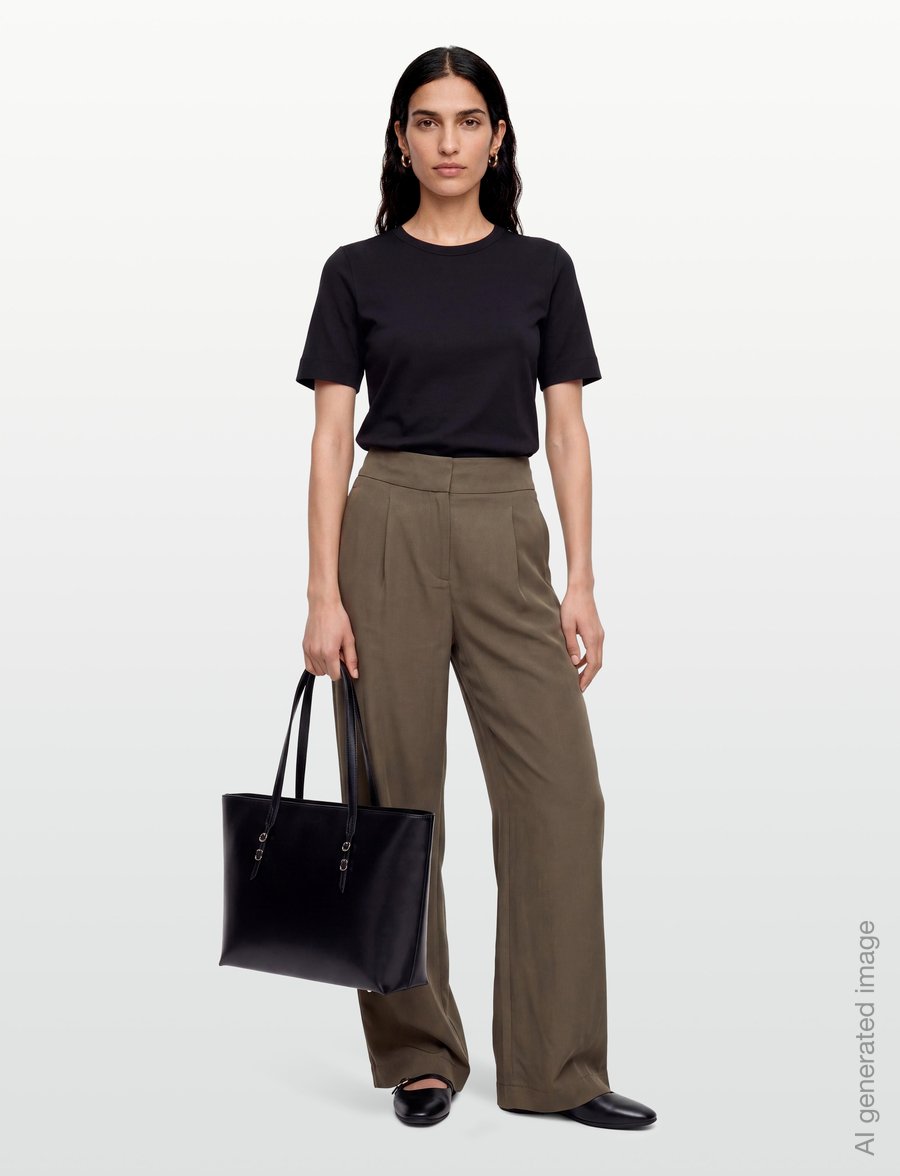 BOSS - C_Tarima - wide leg trousers - open green - 0